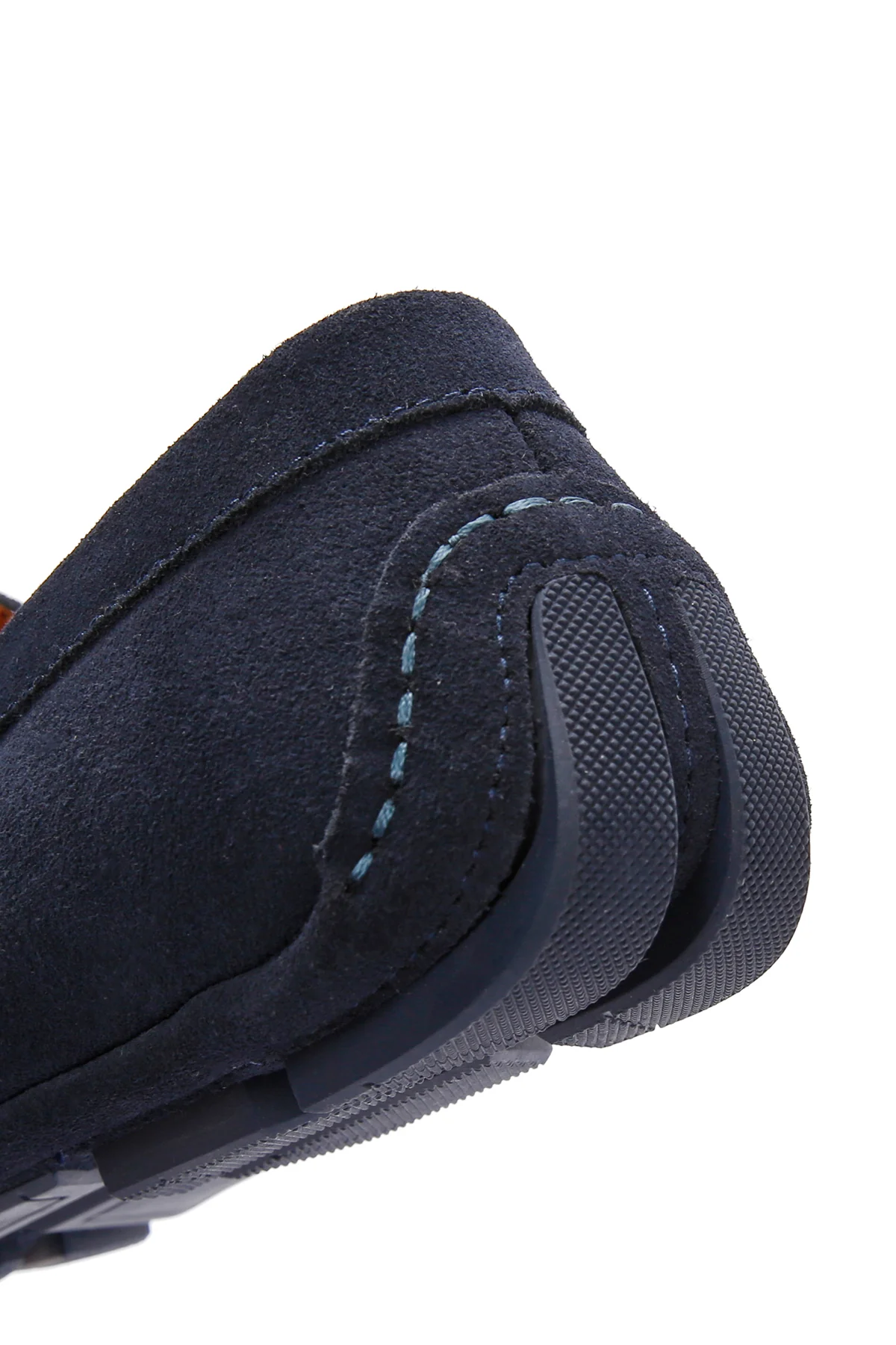 Erkek Lacivert Süet Deri Casual Loafer - Image 9
