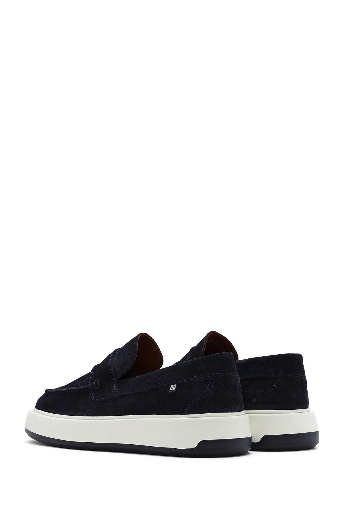Erkek Lacivert Süet Deri Casual Loafer - Image 5