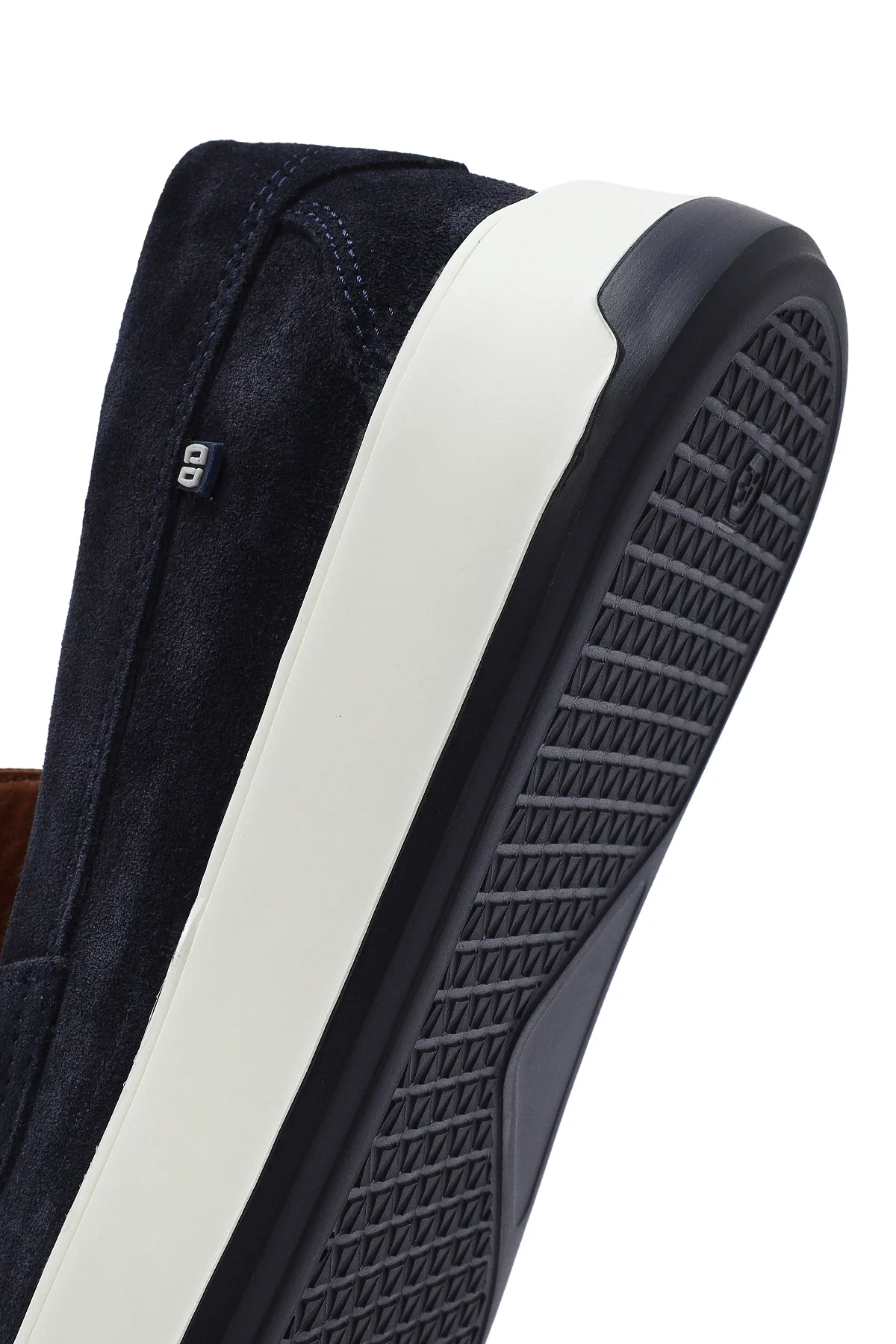 Erkek Lacivert Süet Deri Casual Loafer - Image 8