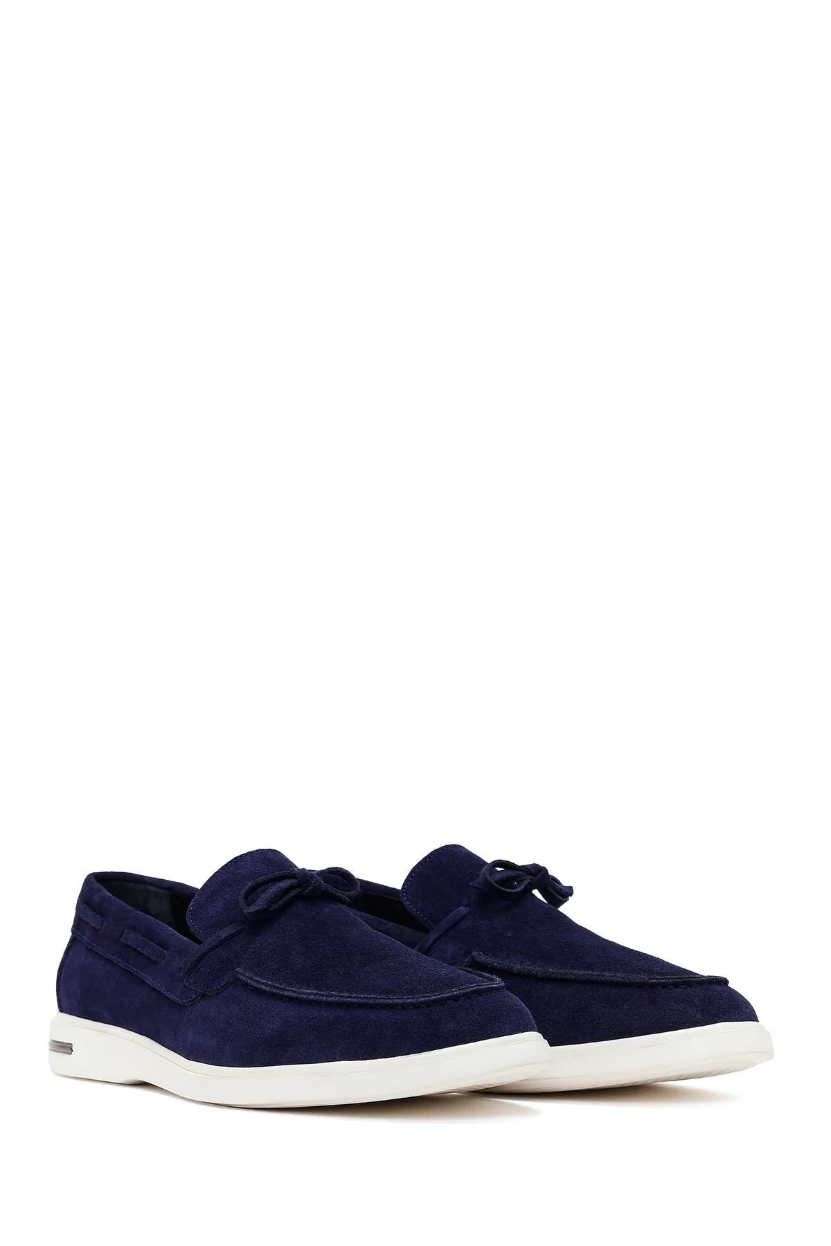 Erkek Lacivert Süet Deri Casual Loafer - Image 2
