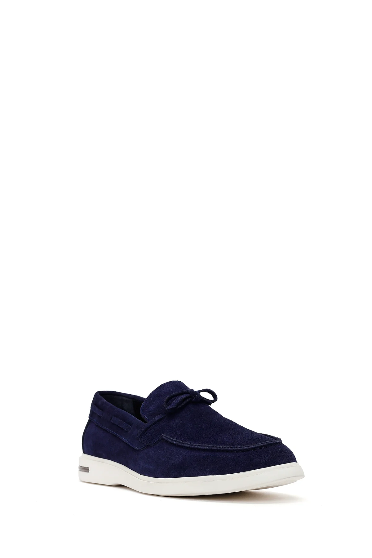 Erkek Lacivert Süet Deri Casual Loafer - Image 7