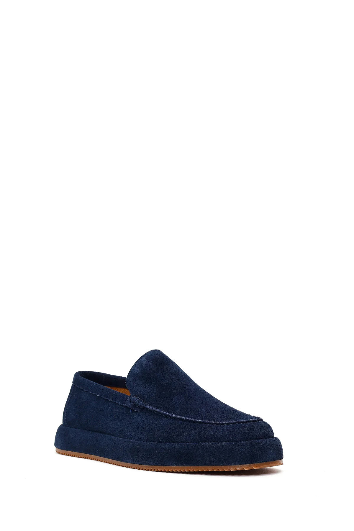Erkek Lacivert Süet Deri Casual Loafer - Image 8