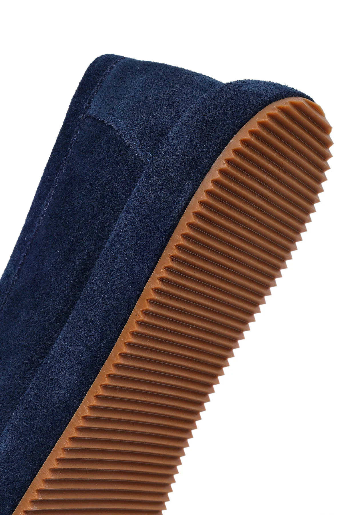 Erkek Lacivert Süet Deri Casual Loafer - Image 9