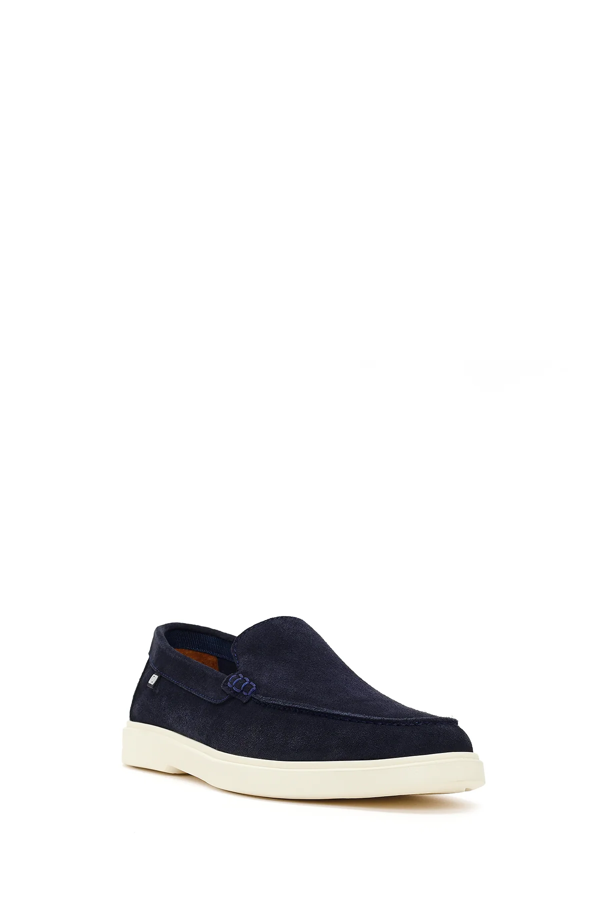 Erkek Lacivert Süet Deri Casual Loafer - Image 7