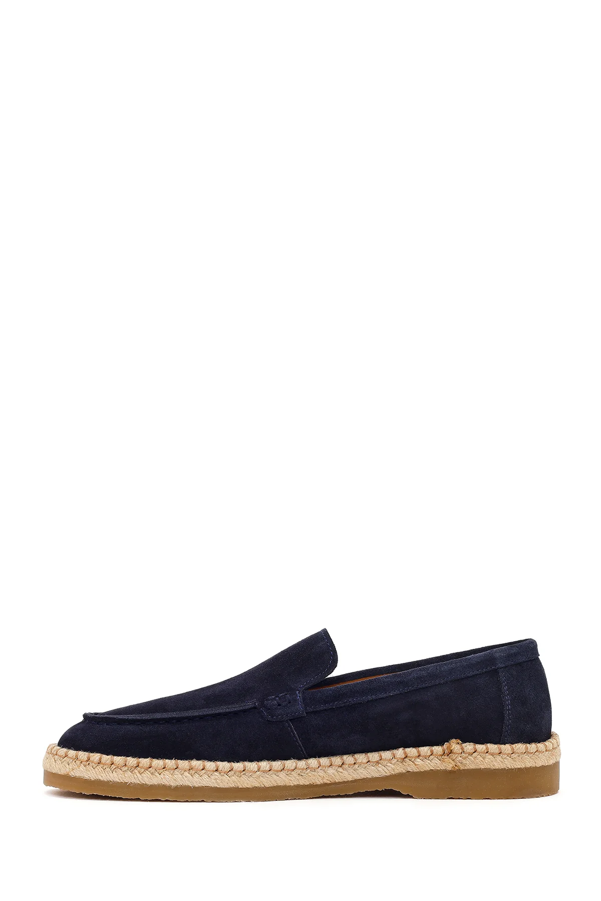 Erkek Lacivert Süet Deri Casual Loafer - Image 3
