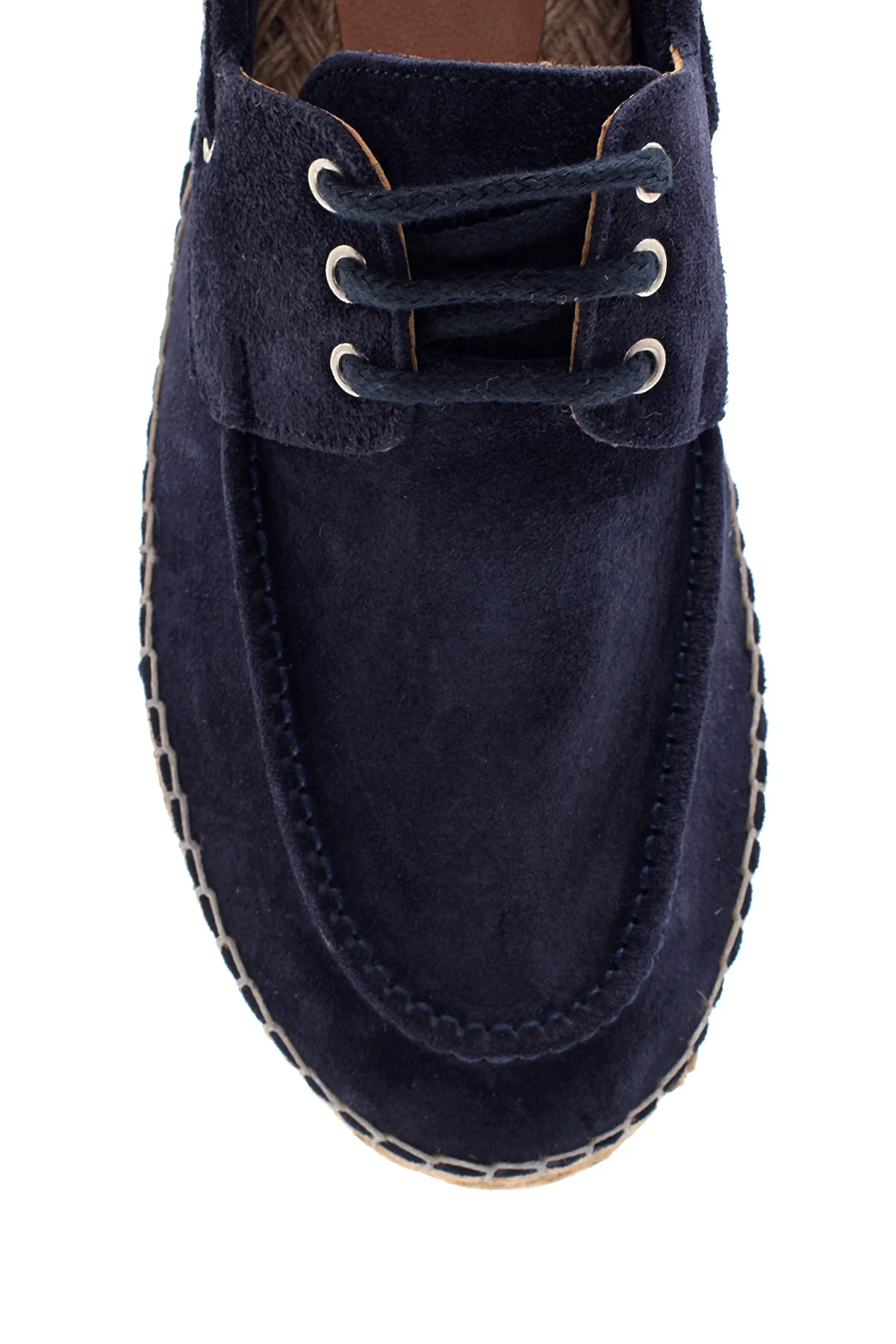 Erkek Lacivert Süet Deri Espadril - Image 5
