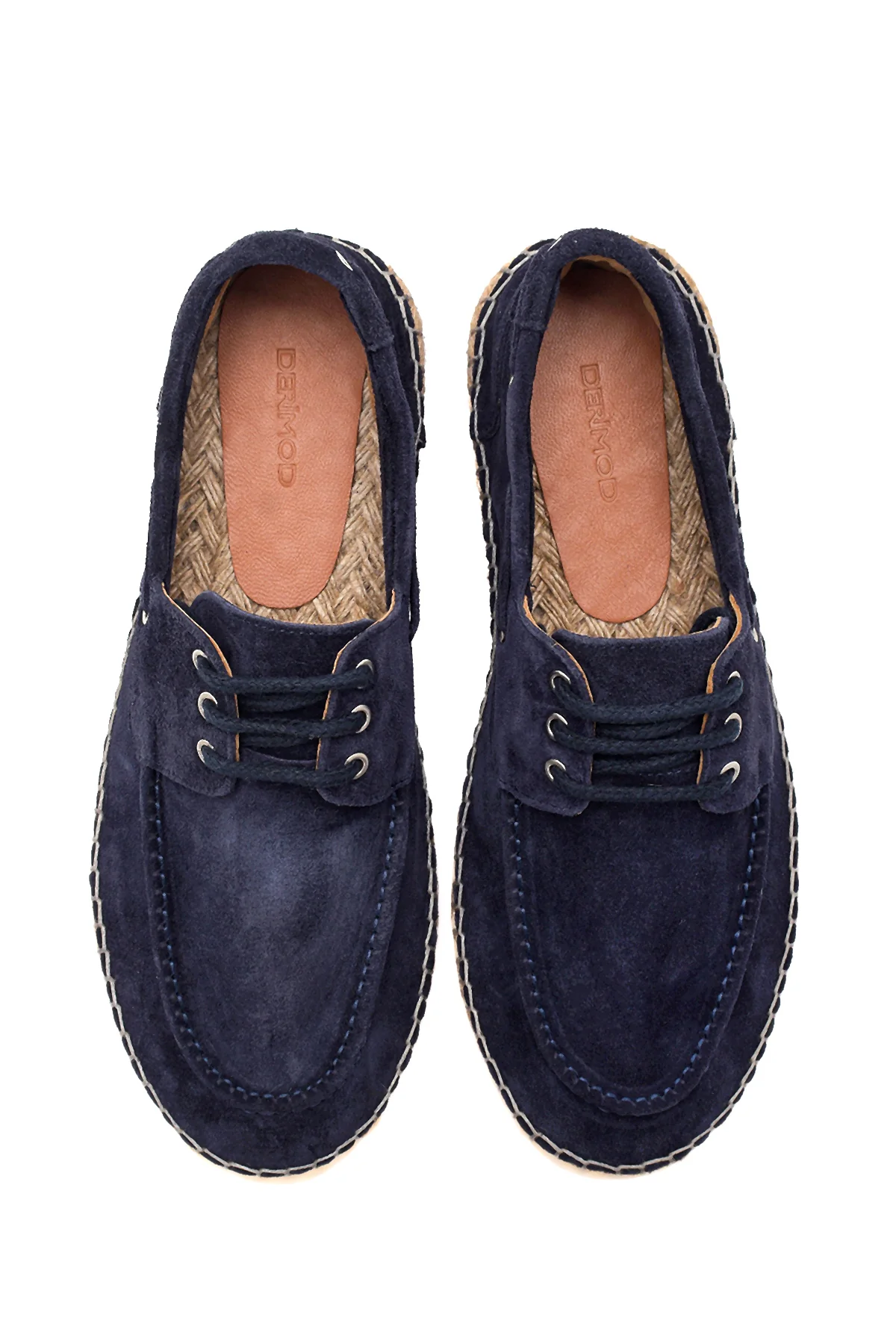 Erkek Lacivert Süet Deri Espadril - Image 6