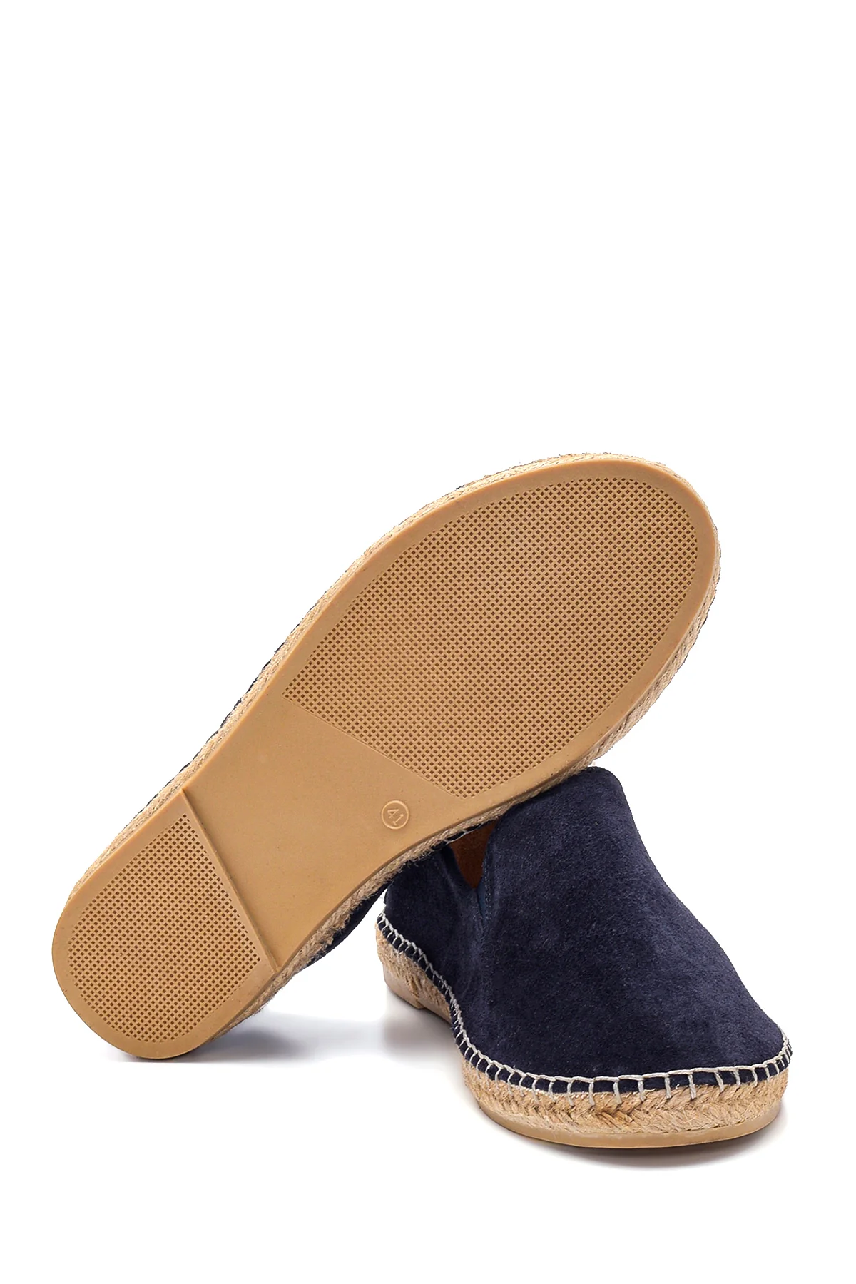 Erkek Lacivert Süet Deri Espadril - Image 4