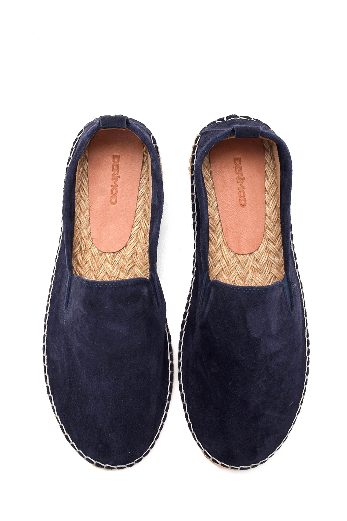 Erkek Lacivert Süet Deri Espadril - Image 7