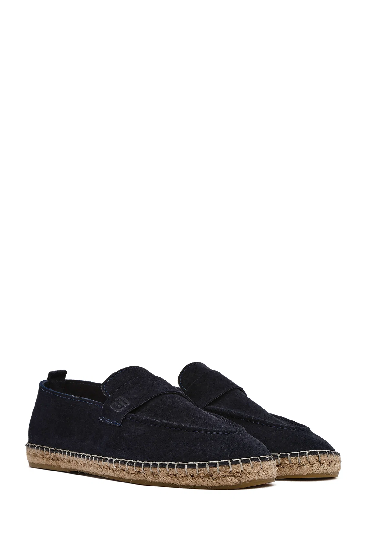 Erkek Lacivert Süet Deri Espadril - Image 3