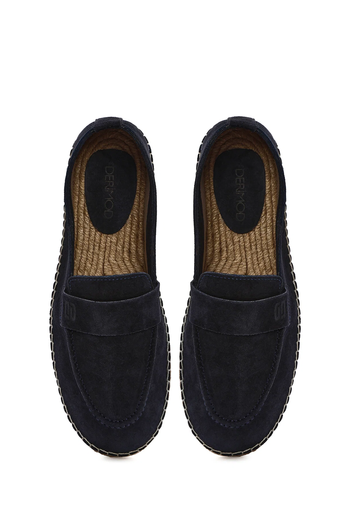 Erkek Lacivert Süet Deri Espadril - Image 7