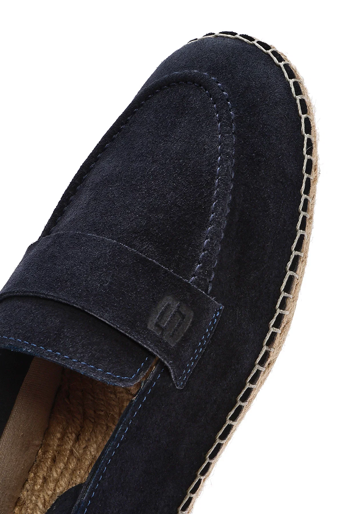 Erkek Lacivert Süet Deri Espadril - Image 8