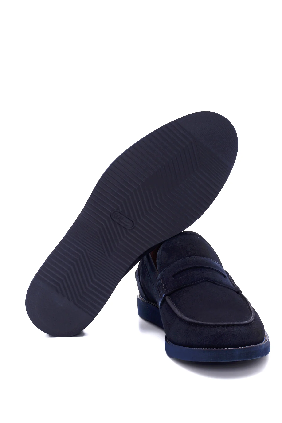 Erkek Lacivert Süet Deri Loafer - Image 4