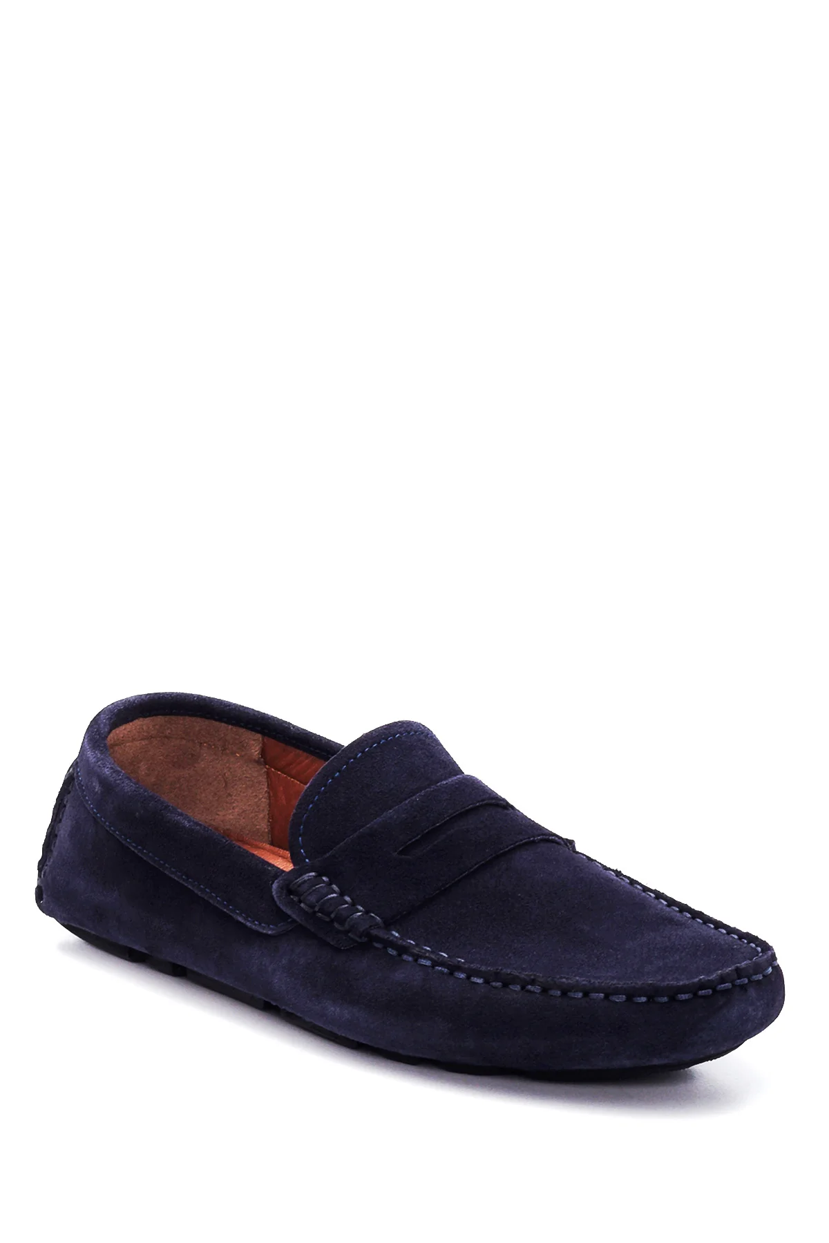 Erkek Lacivert Süet Deri Loafer - Image 3