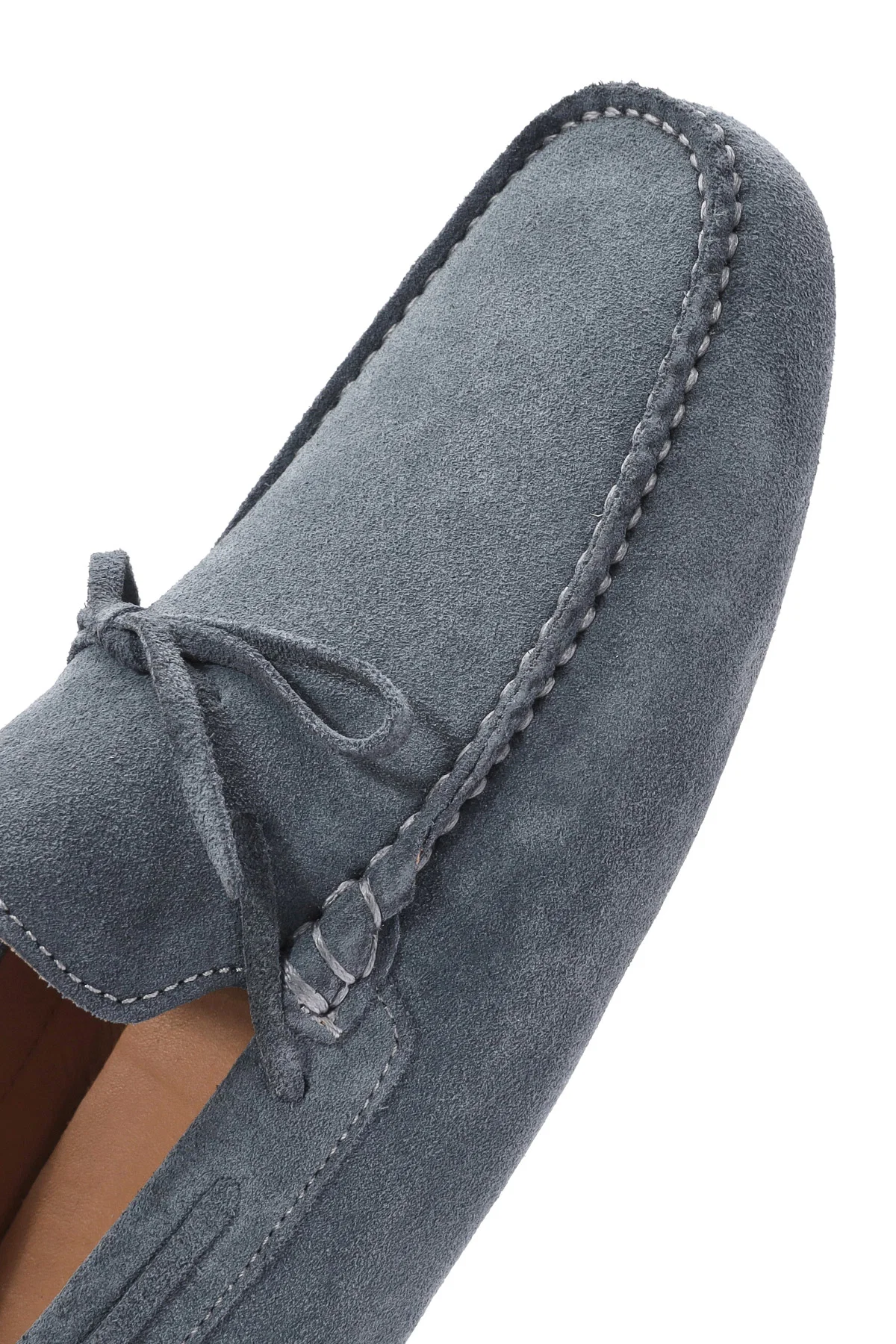 Erkek Lacivert Süet Deri Loafer - Image 10