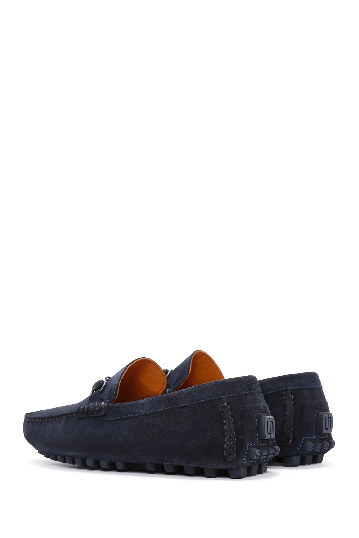 Erkek Lacivert Süet Deri Loafer - Image 5