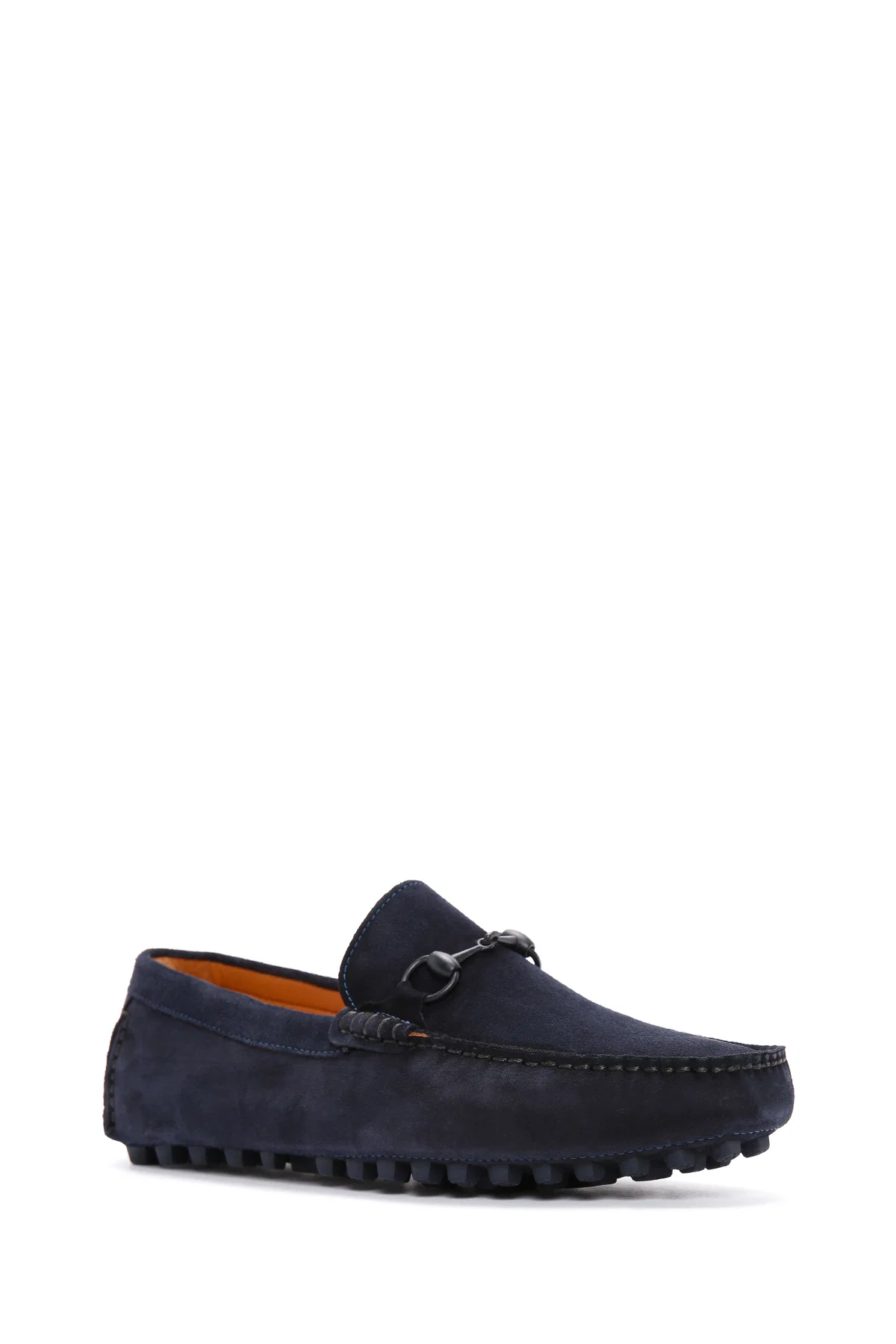 Erkek Lacivert Süet Deri Loafer - Image 6