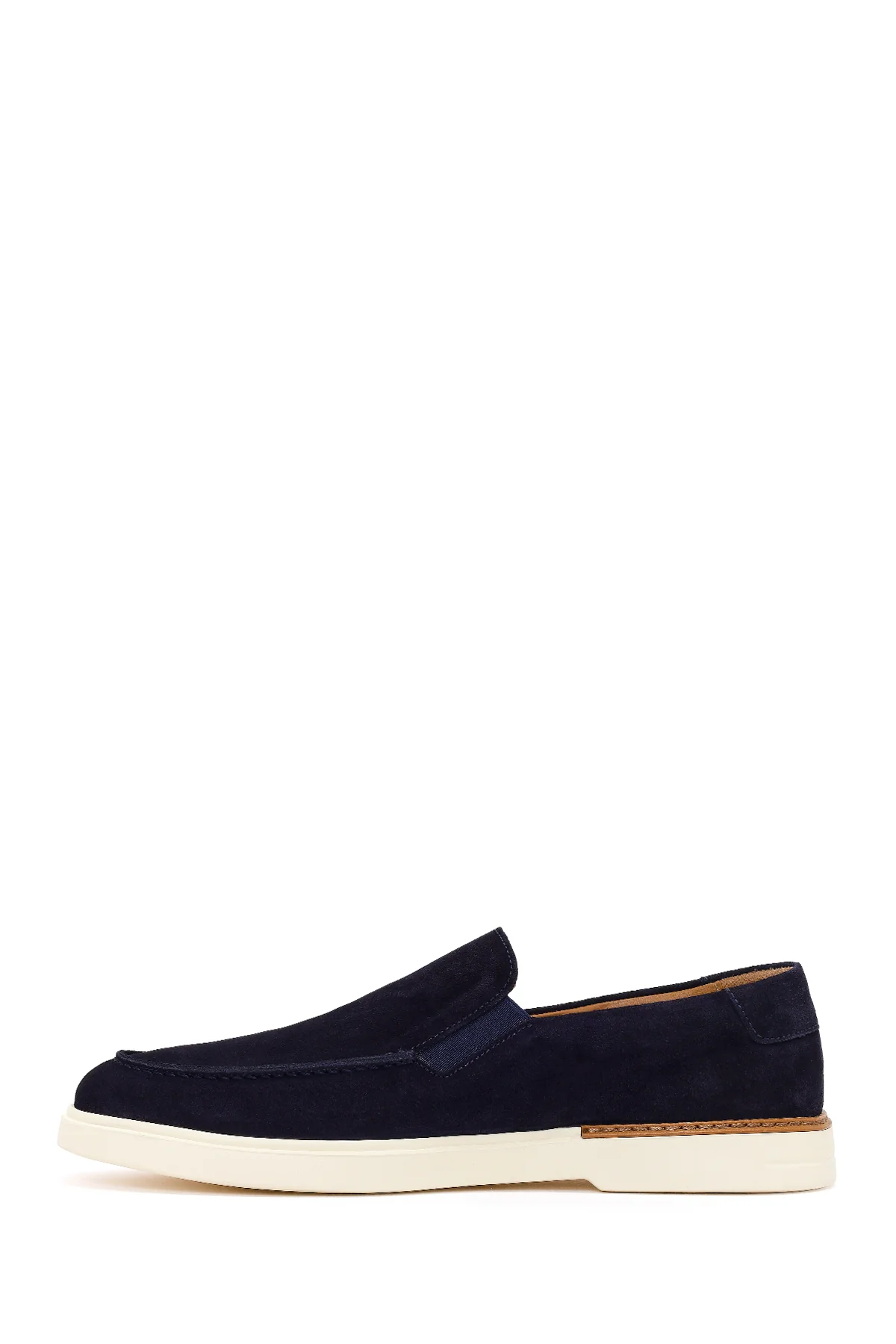 Erkek Lacivert Süet Deri Loafer - Image 3