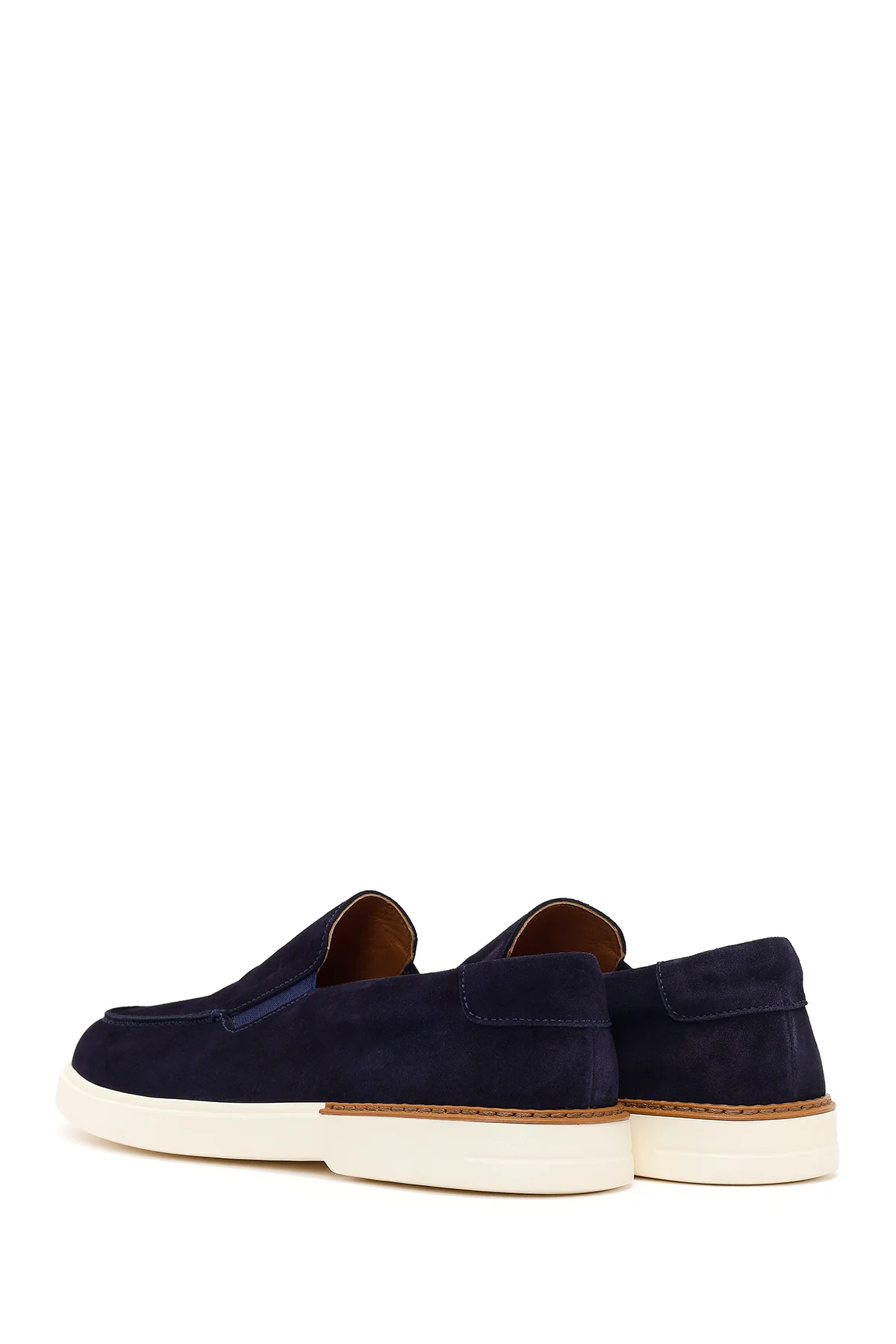 Erkek Lacivert Süet Deri Loafer - Image 6