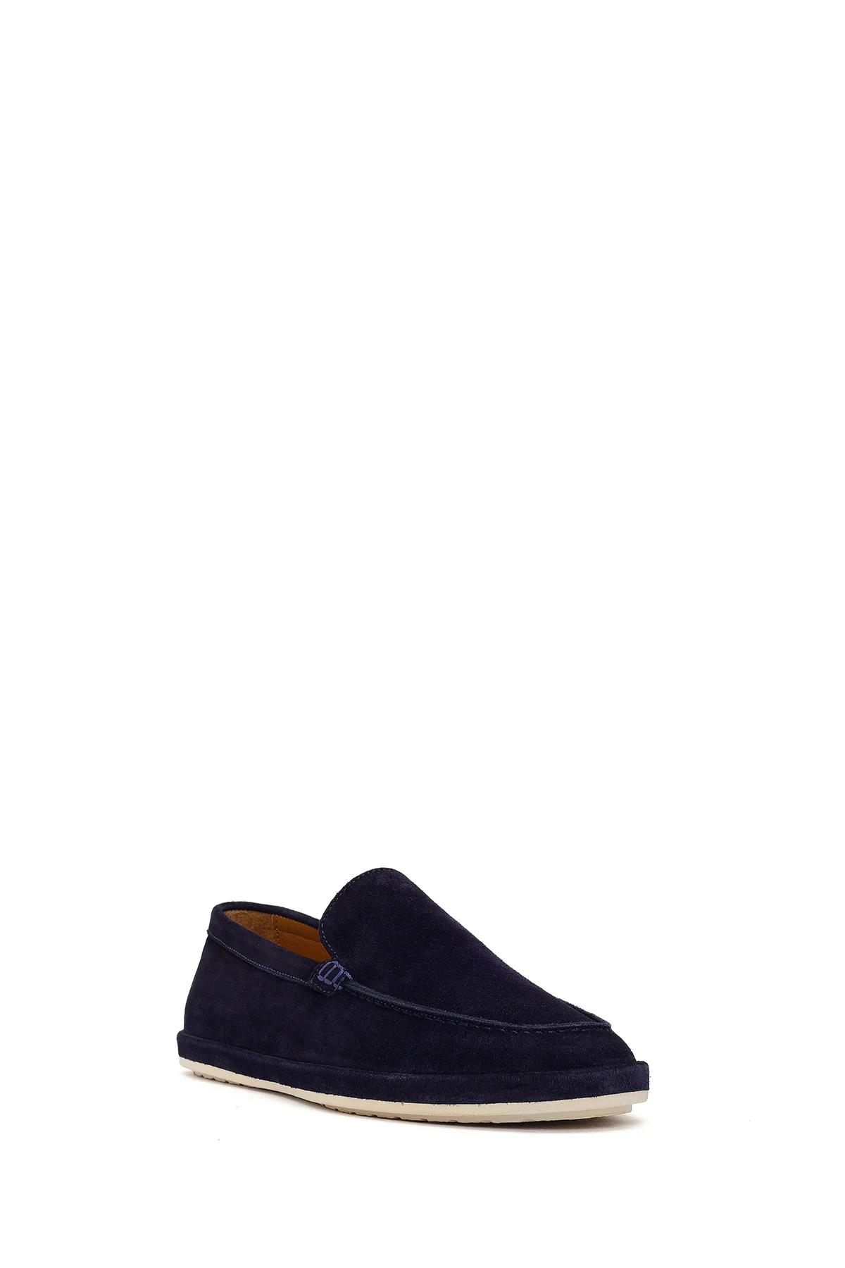 Erkek Lacivert Süet Deri Loafer - Image 7