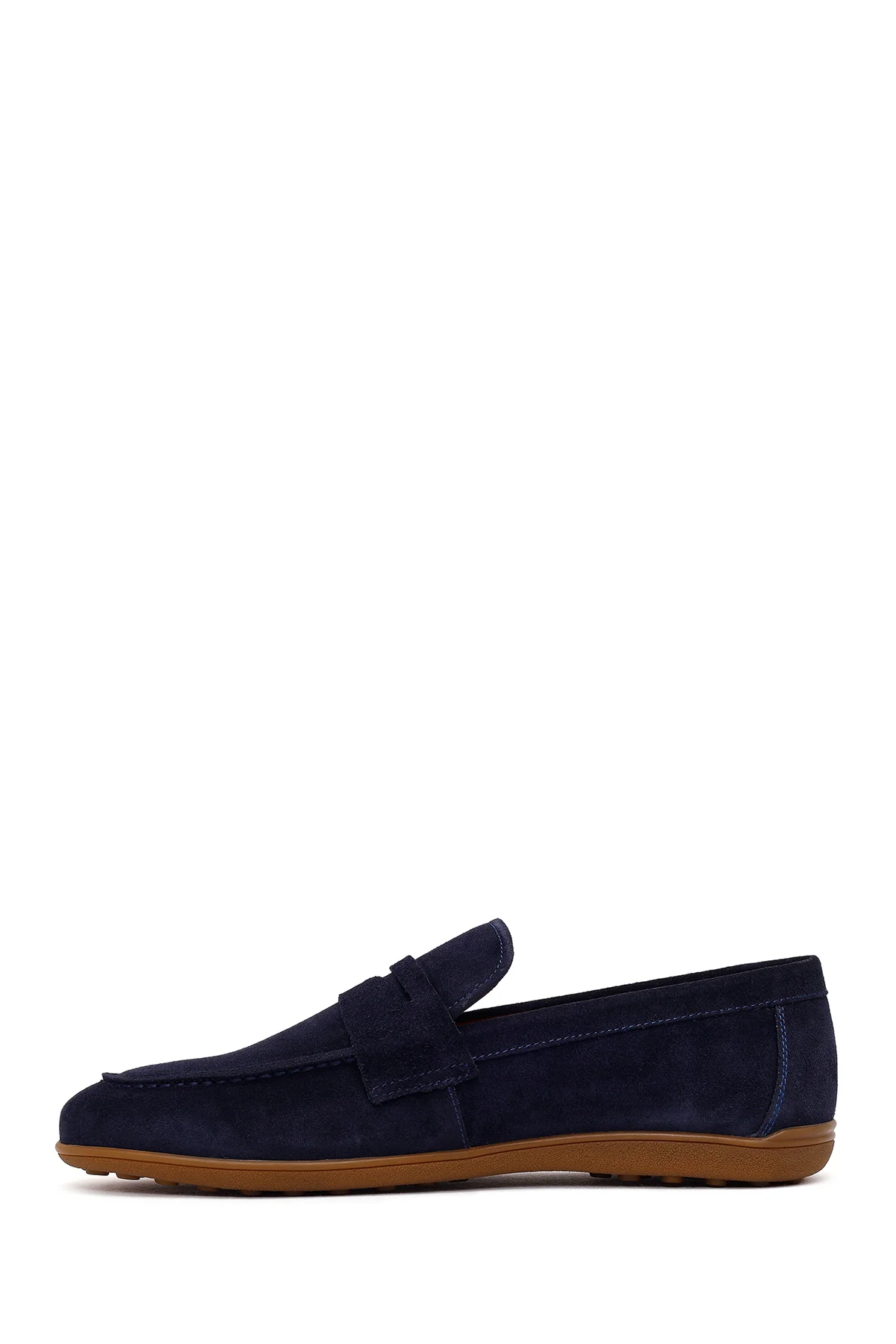 Erkek Lacivert Süet Deri Loafer - Image 3