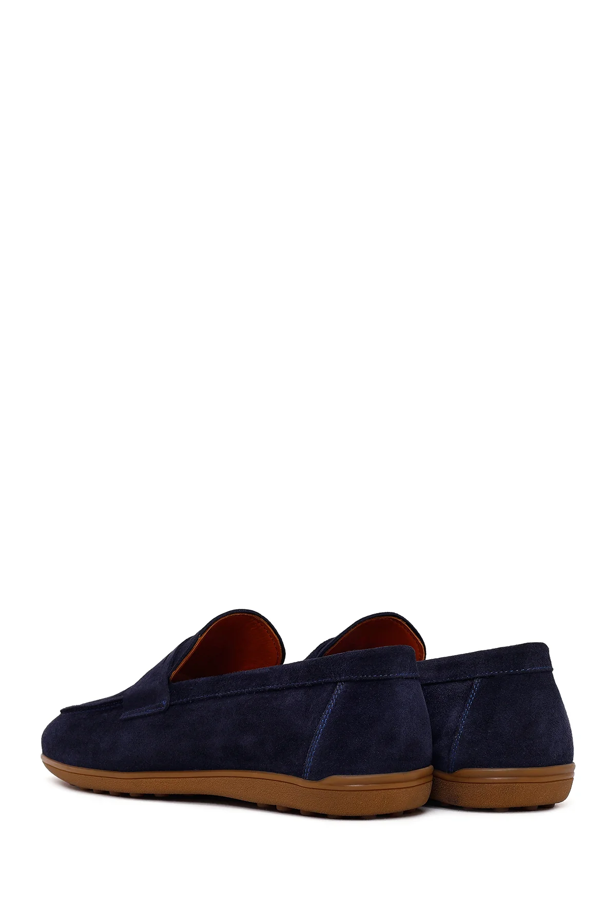 Erkek Lacivert Süet Deri Loafer - Image 6