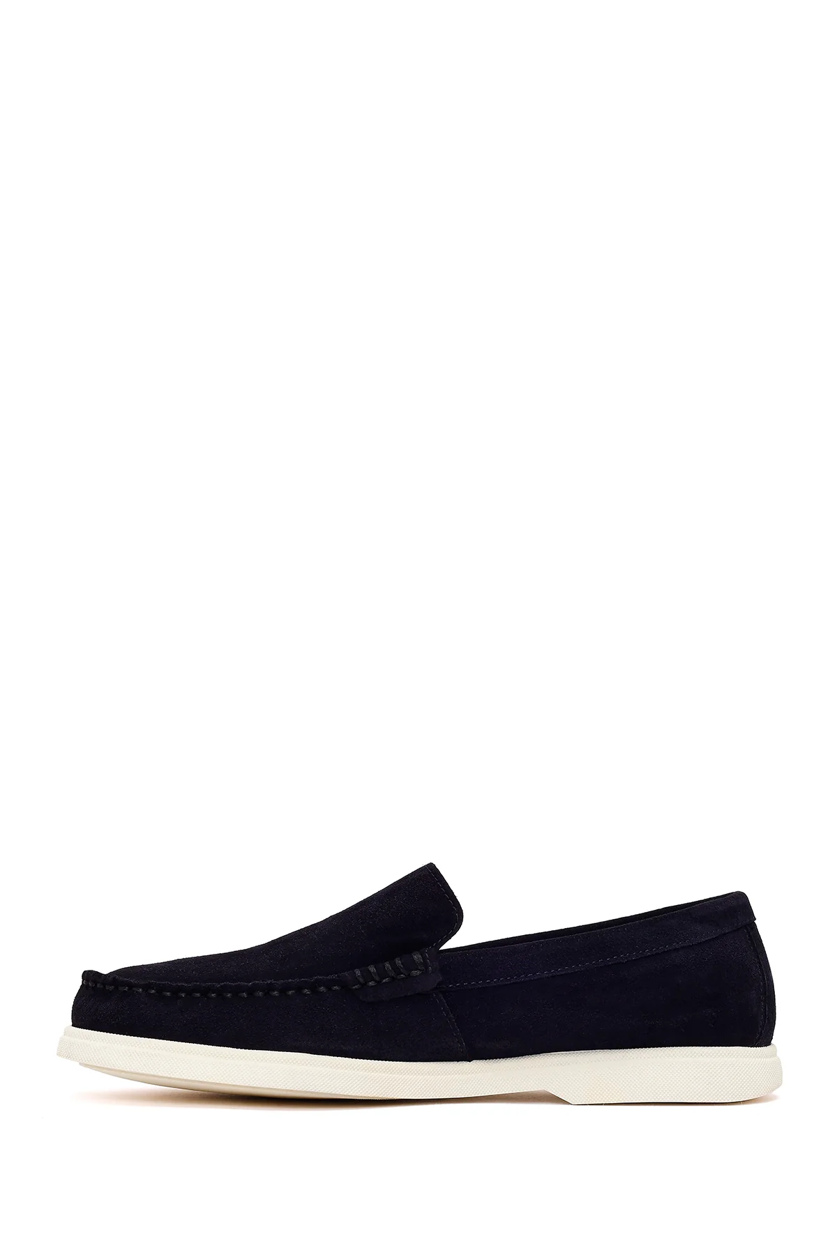 Erkek Lacivert Süet Deri Loafer - Image 3