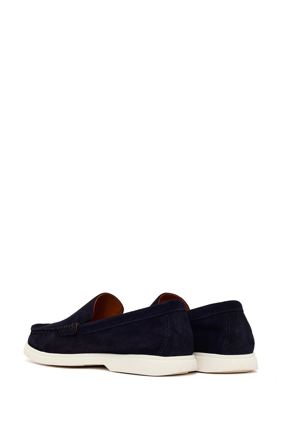 Erkek Lacivert Süet Deri Loafer - Image 6