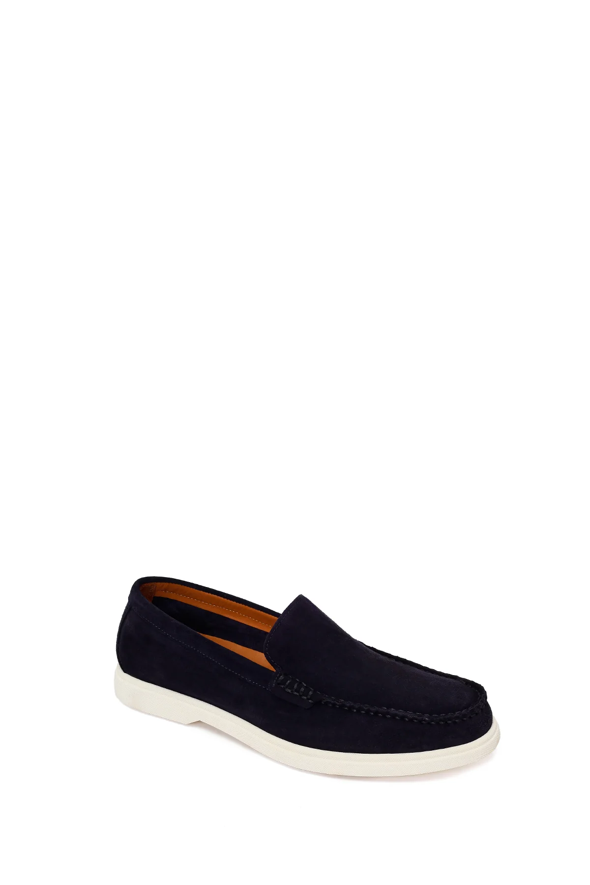 Erkek Lacivert Süet Deri Loafer - Image 7
