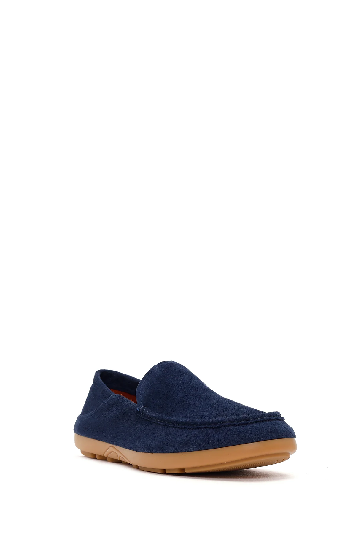Erkek Lacivert Süet Deri Loafer - Image 7