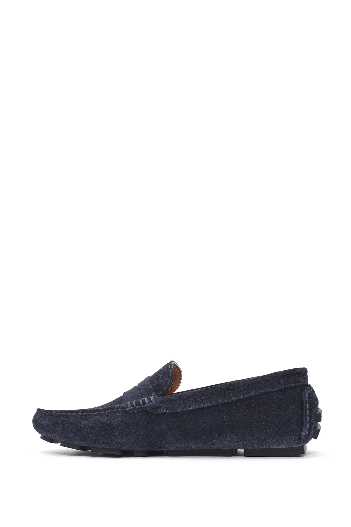 Erkek Lacivert Süet Deri Loafer - Image 3