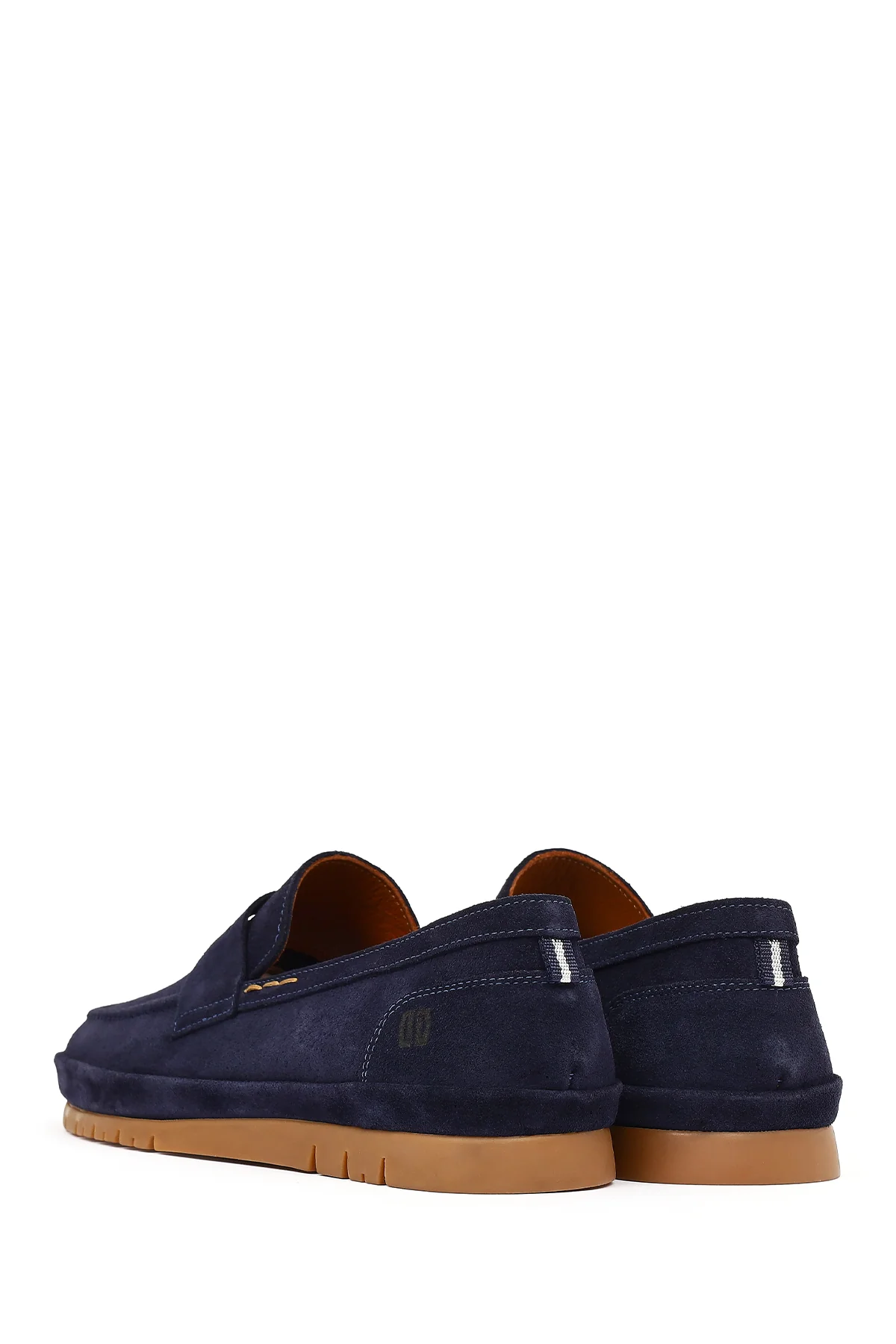 Erkek Lacivert Süet Deri Loafer - Image 6