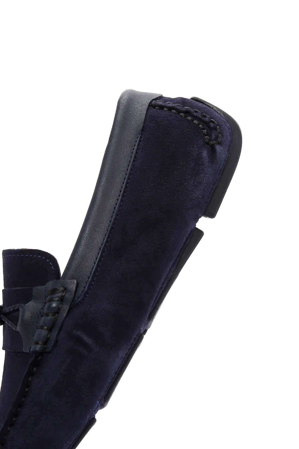 Erkek Lacivert Süet Deri Spor Loafer - Image 7