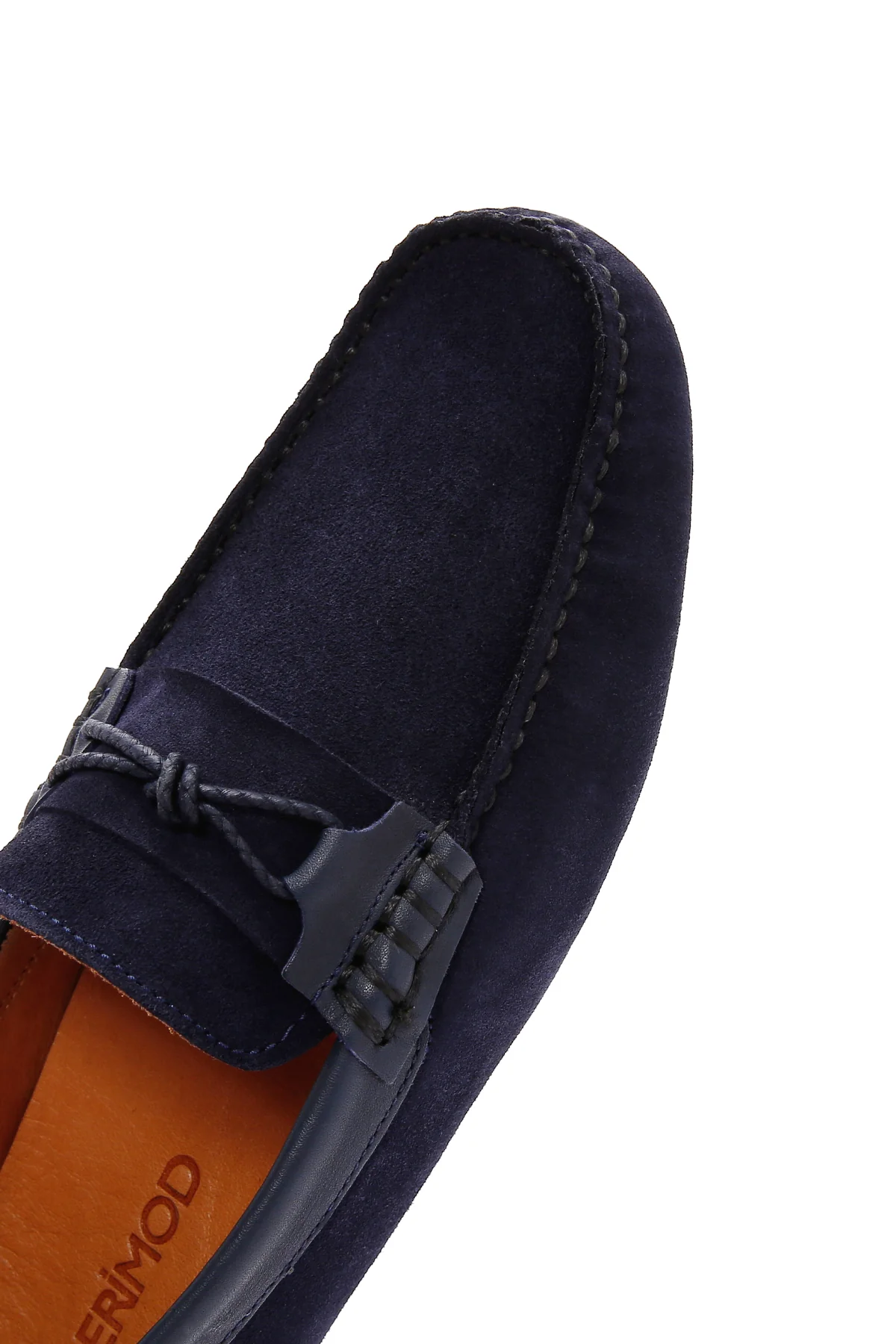 Erkek Lacivert Süet Deri Spor Loafer - Image 9
