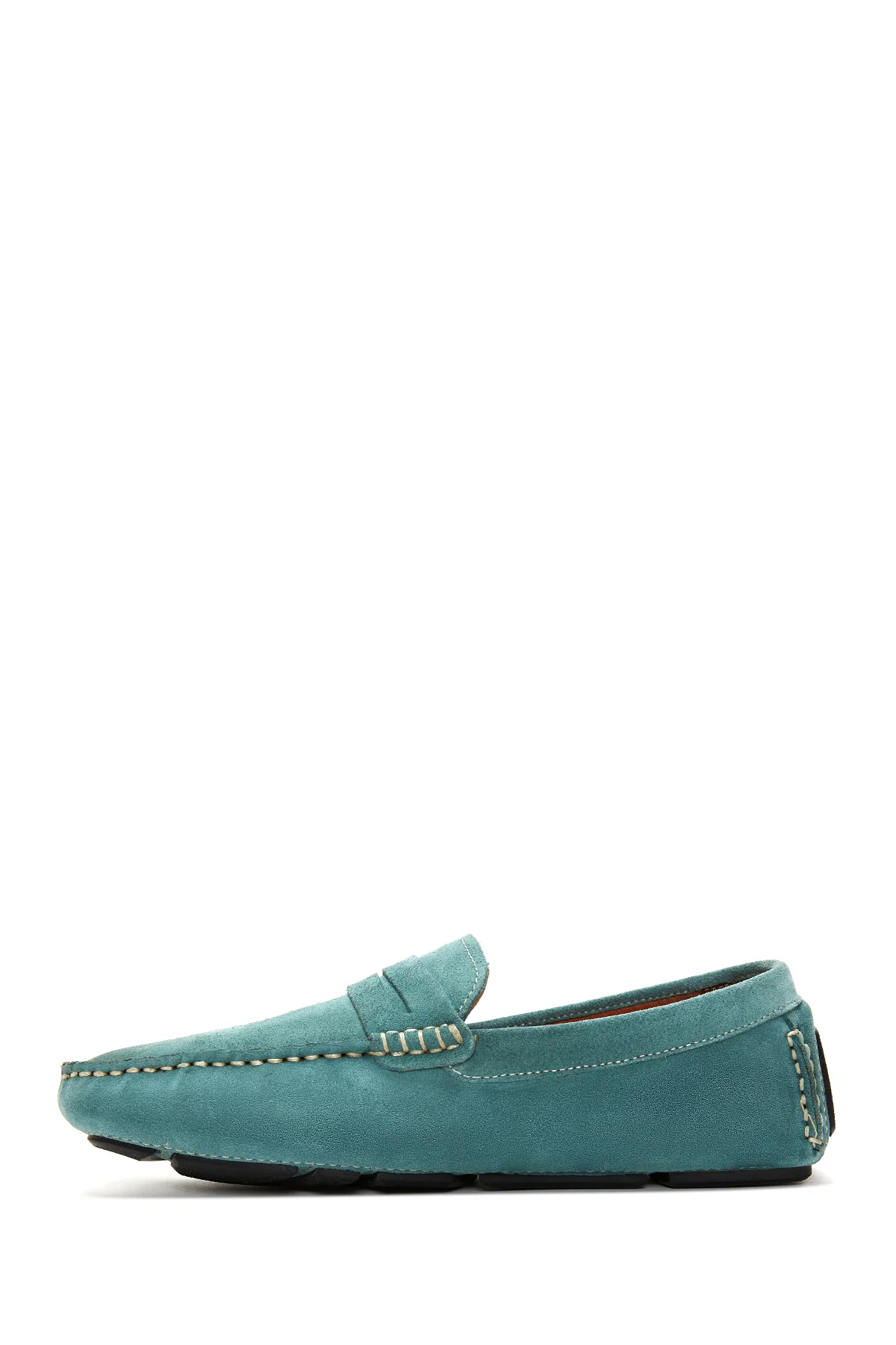 Erkek Mavi Süet Deri Casual Loafer - Image 2