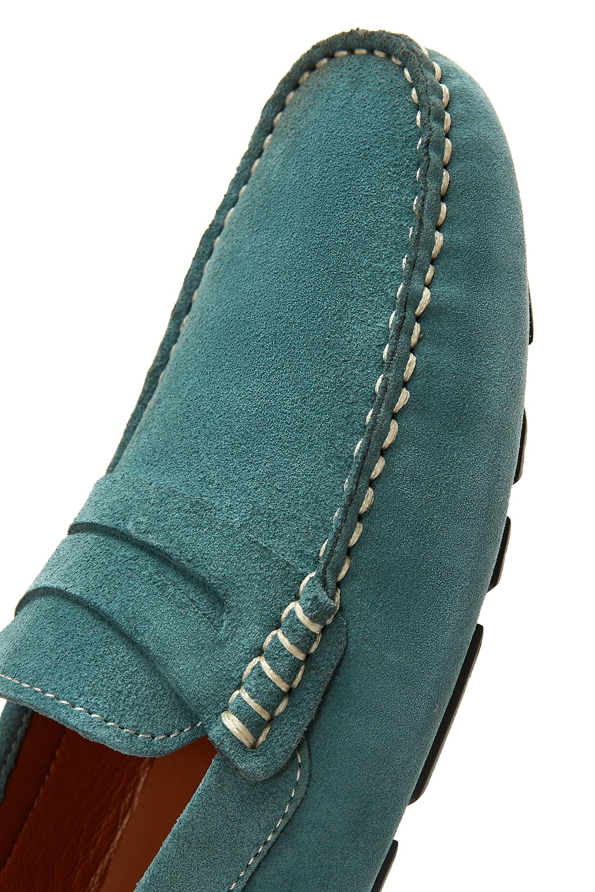 Erkek Mavi Süet Deri Casual Loafer - Image 8