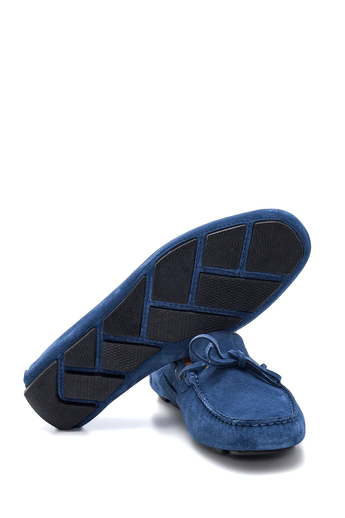 Erkek Mavi Süet Deri Casual Loafer - Image 4