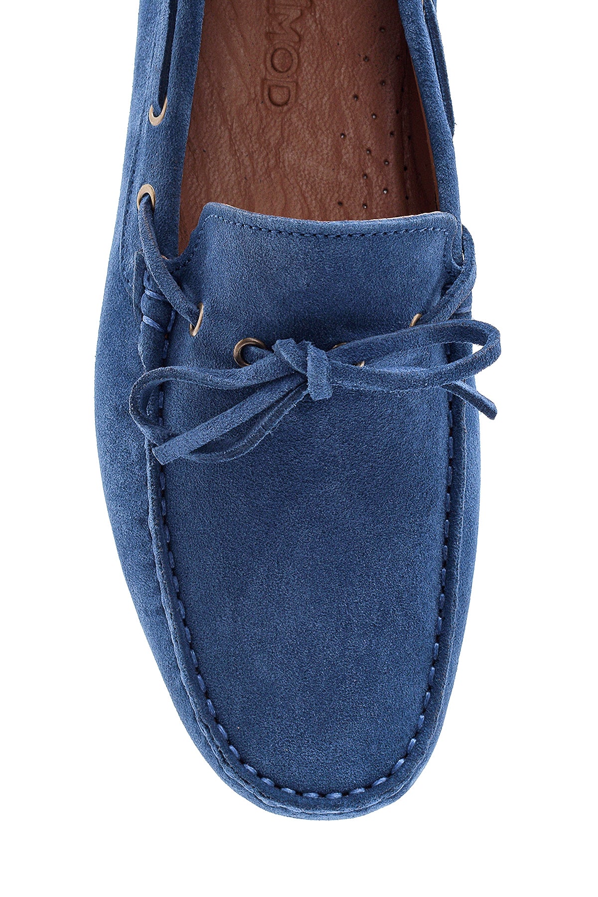 Erkek Mavi Süet Deri Casual Loafer - Image 6