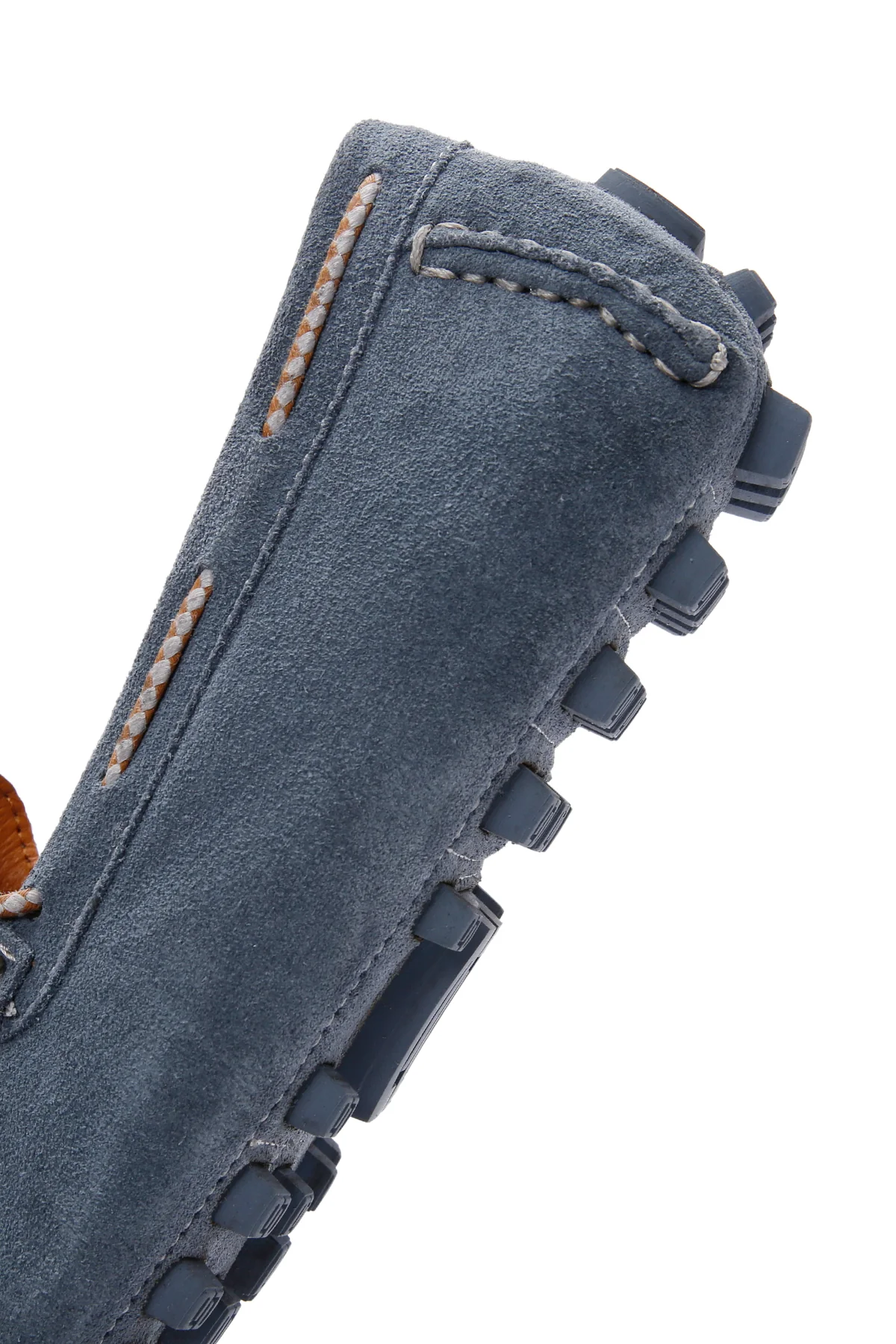 Erkek Mavi Süet Deri Casual Loafer - Image 10