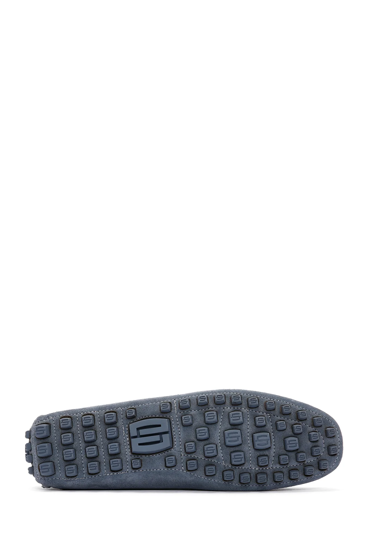 Erkek Mavi Süet Deri Casual Loafer - Image 6