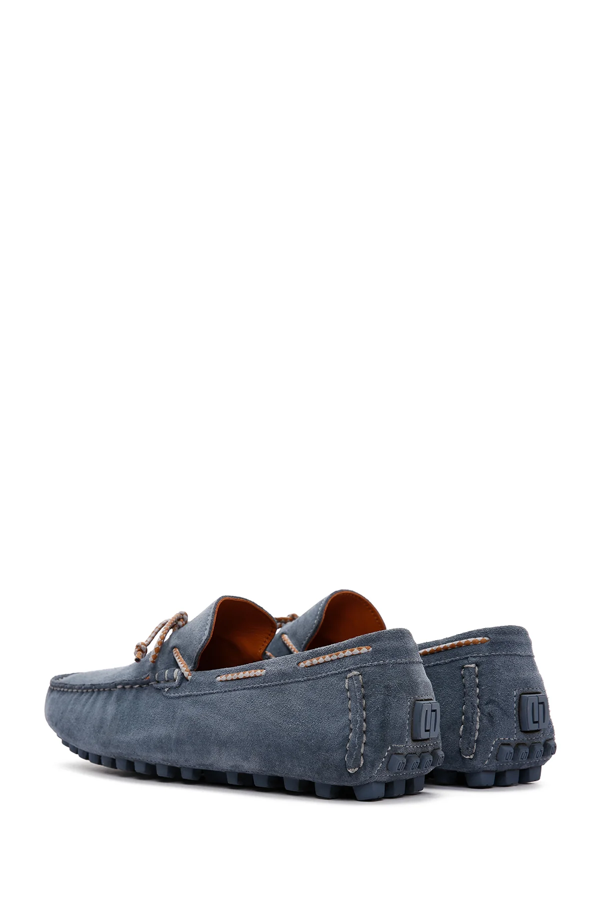 Erkek Mavi Süet Deri Casual Loafer - Image 7