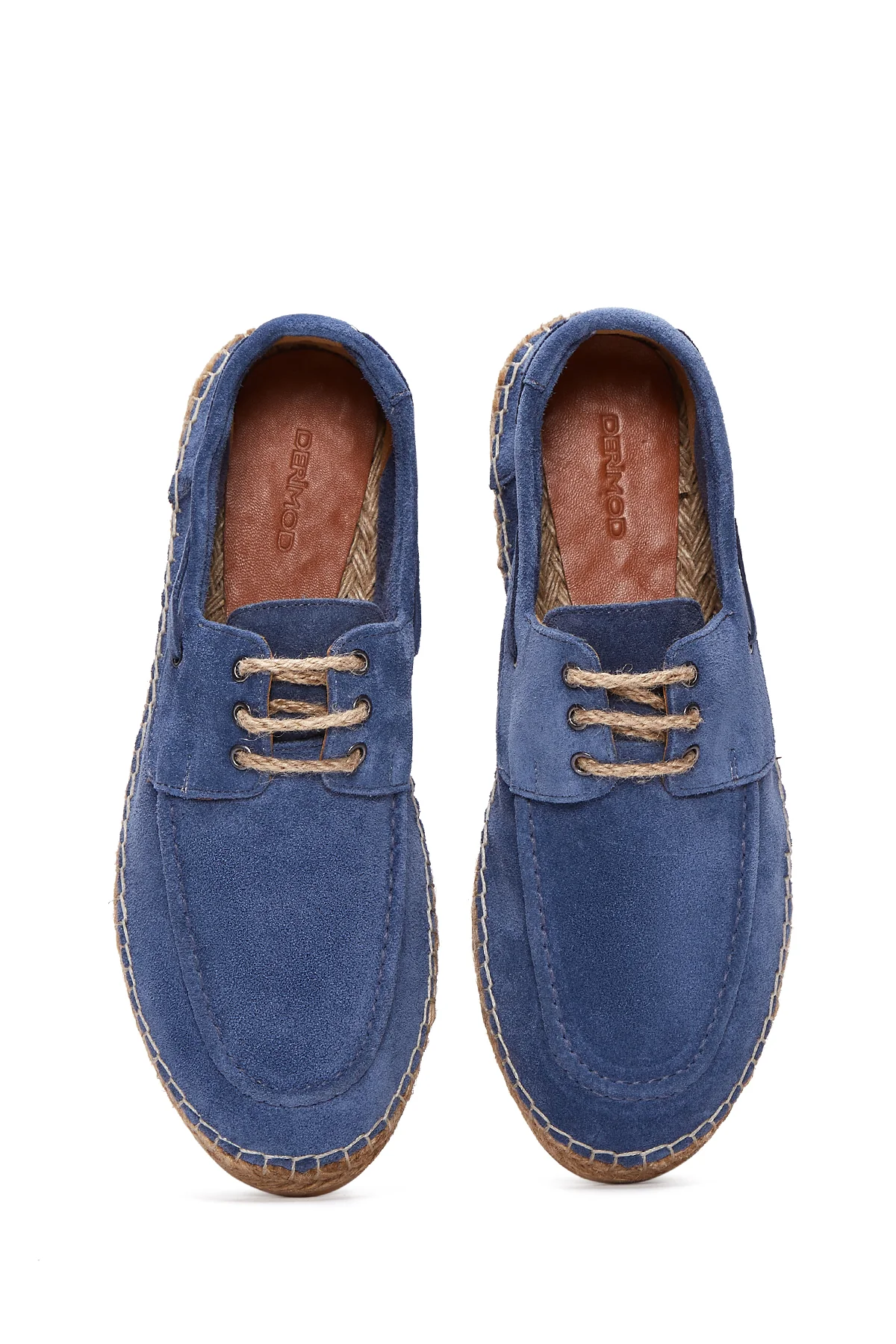 Erkek Mavi Süet Deri Espadril - Image 6