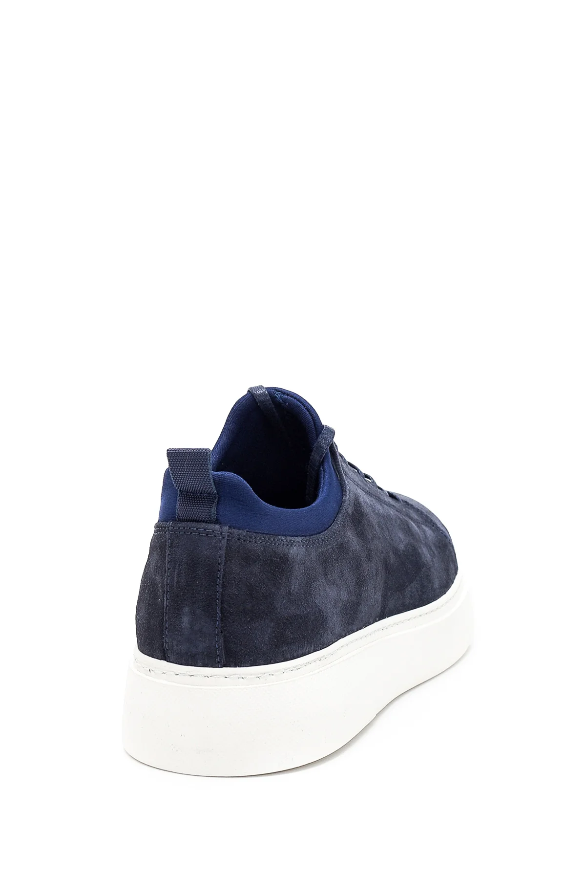 Erkek Mavi Süet Deri Sneaker - Image 5
