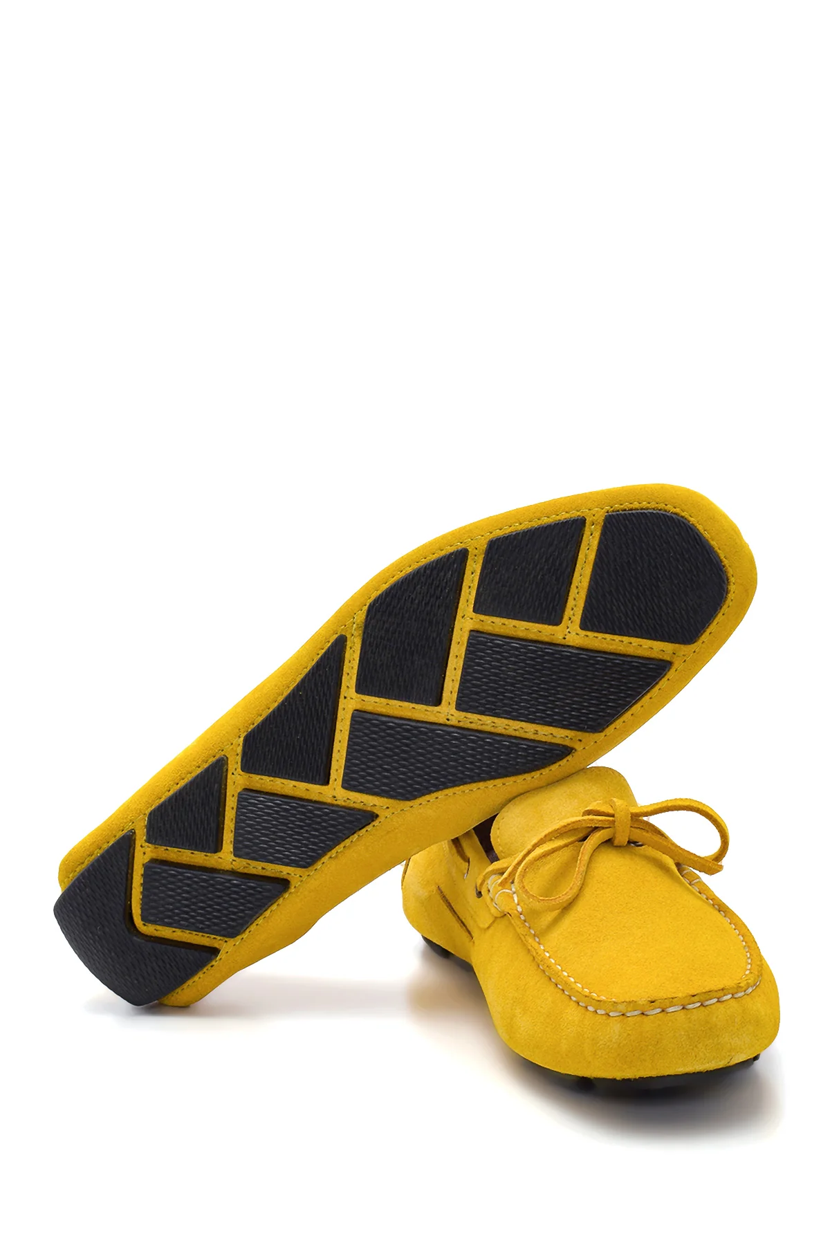 Erkek Sarı Süet Deri Casual Loafer - Image 4