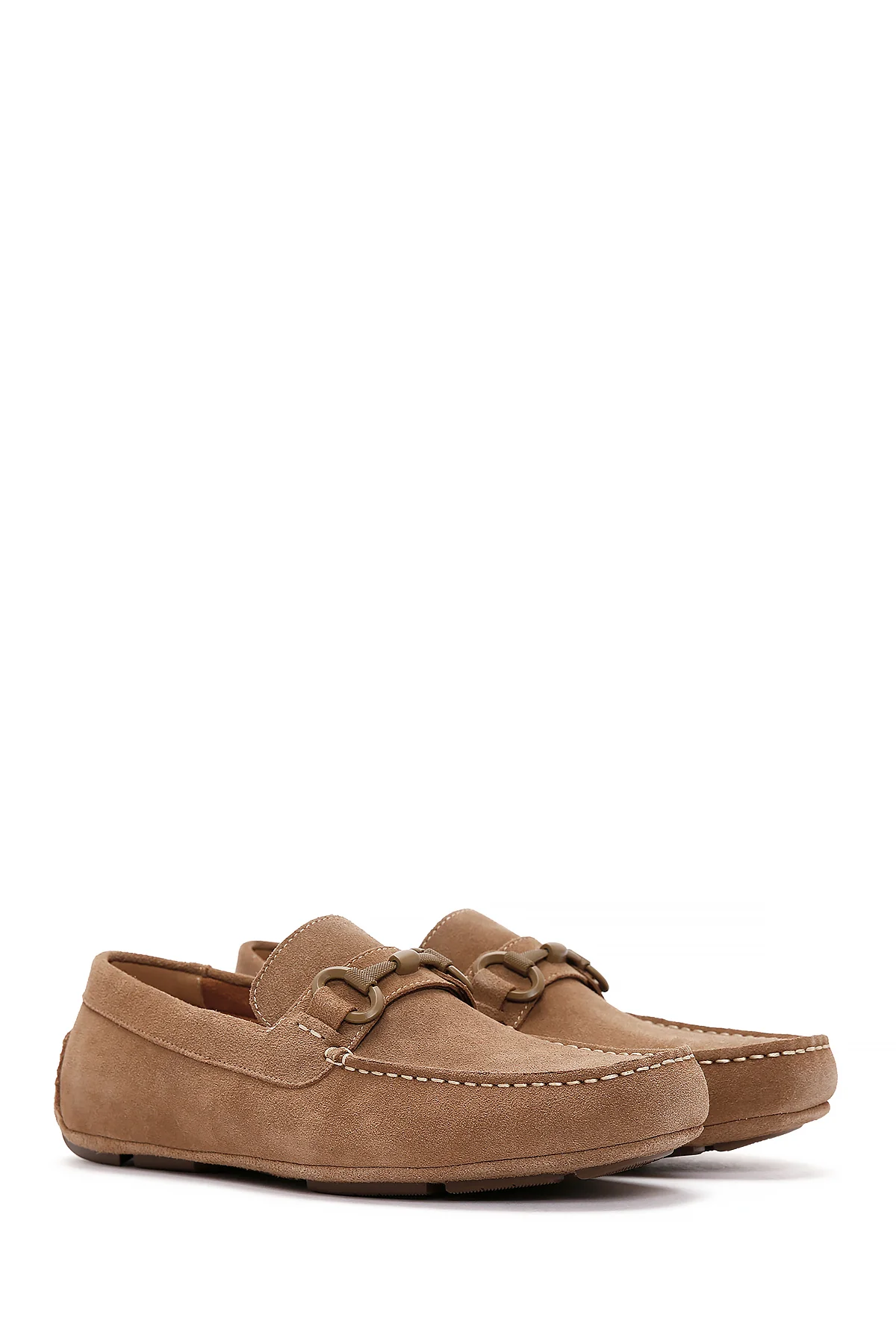 Erkek Sarı Süet Deri Casual Loafer - Image 3