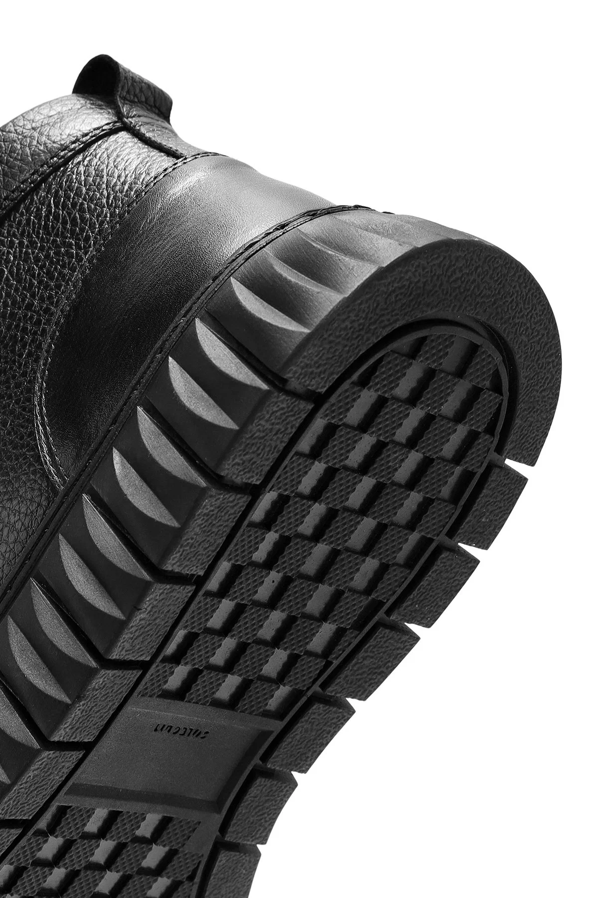 Erkek Siyah Bağcıklı Deri Bilekli Sneaker - Image 8
