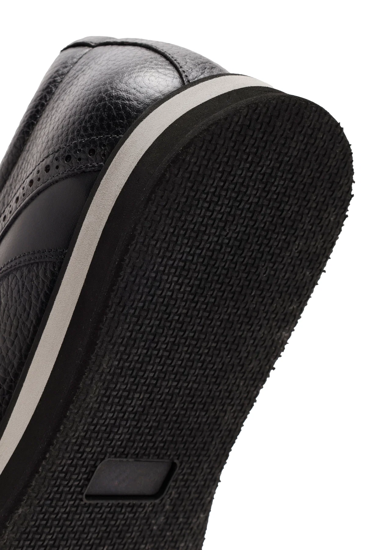 Erkek Siyah Bağcıklı Deri Casual Ayakkabı - Image 8