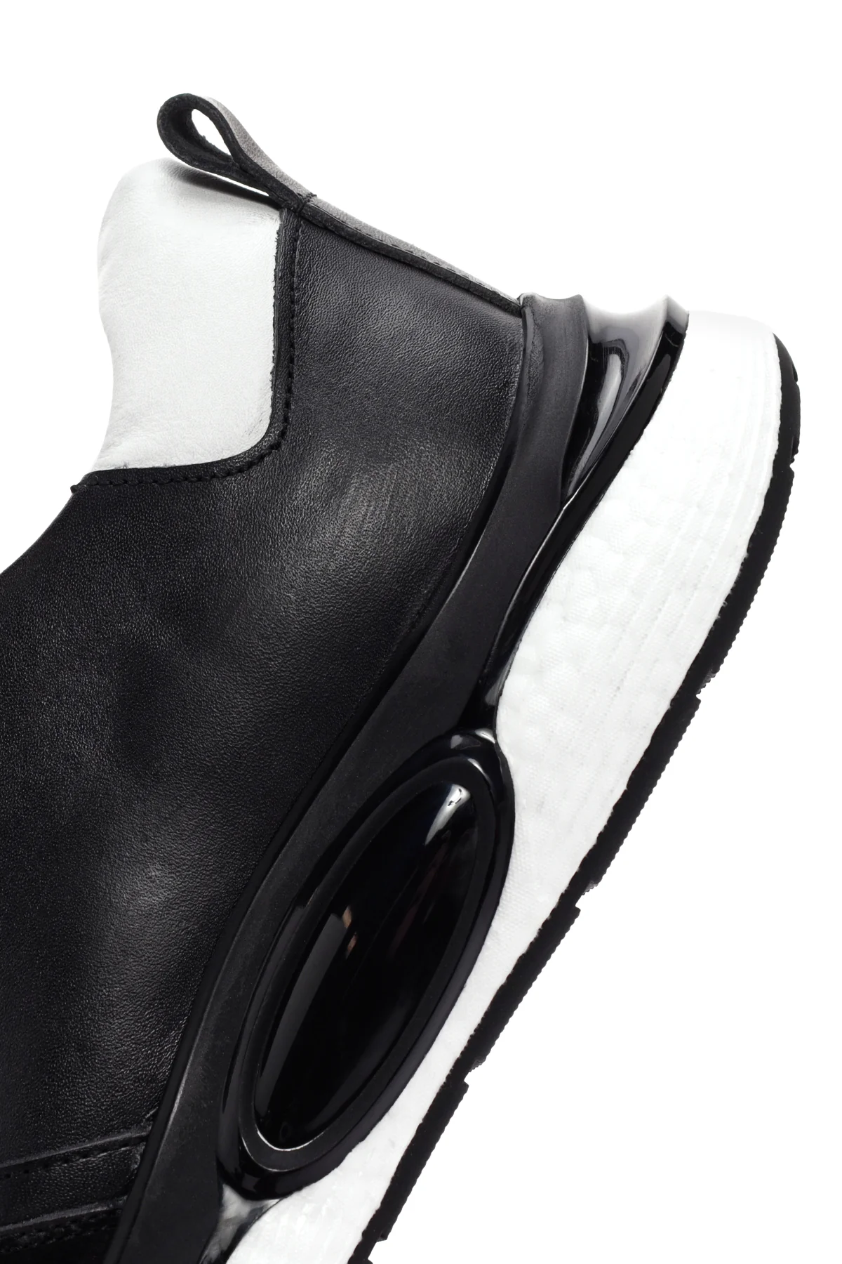 Erkek Siyah Bağcıklı Deri Casual Sneaker - Image 8