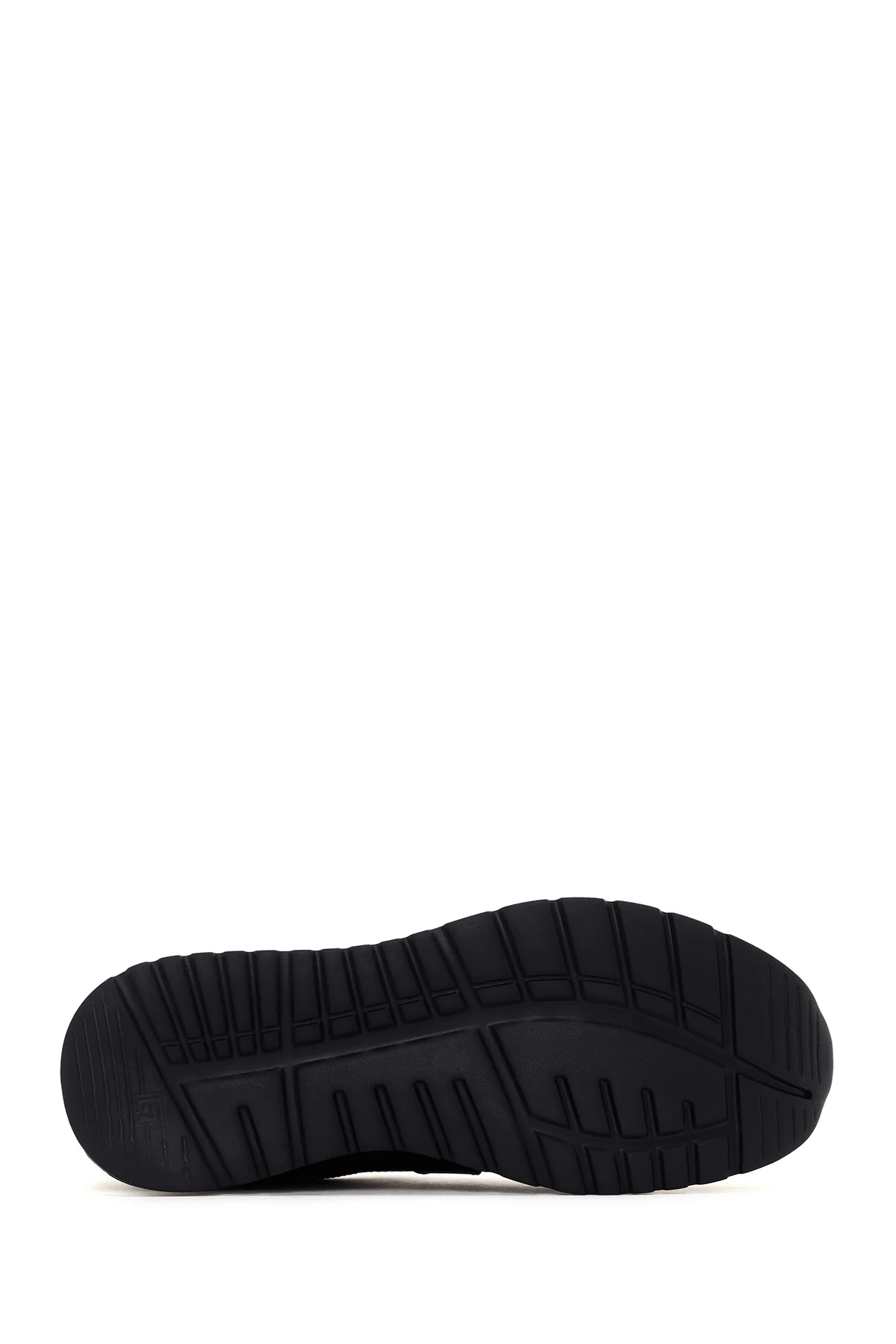 Erkek Siyah Bağcıklı Deri Casual Sneaker - Image 4