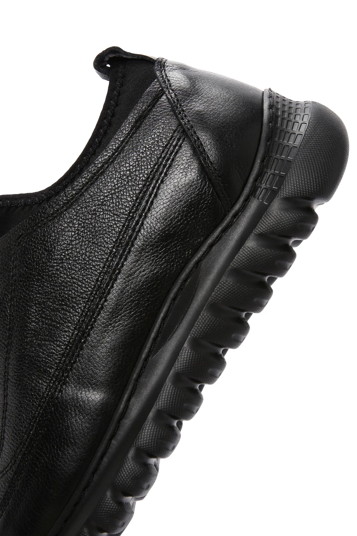 Erkek Siyah Bağcıklı Deri Casual Sneaker - Image 8